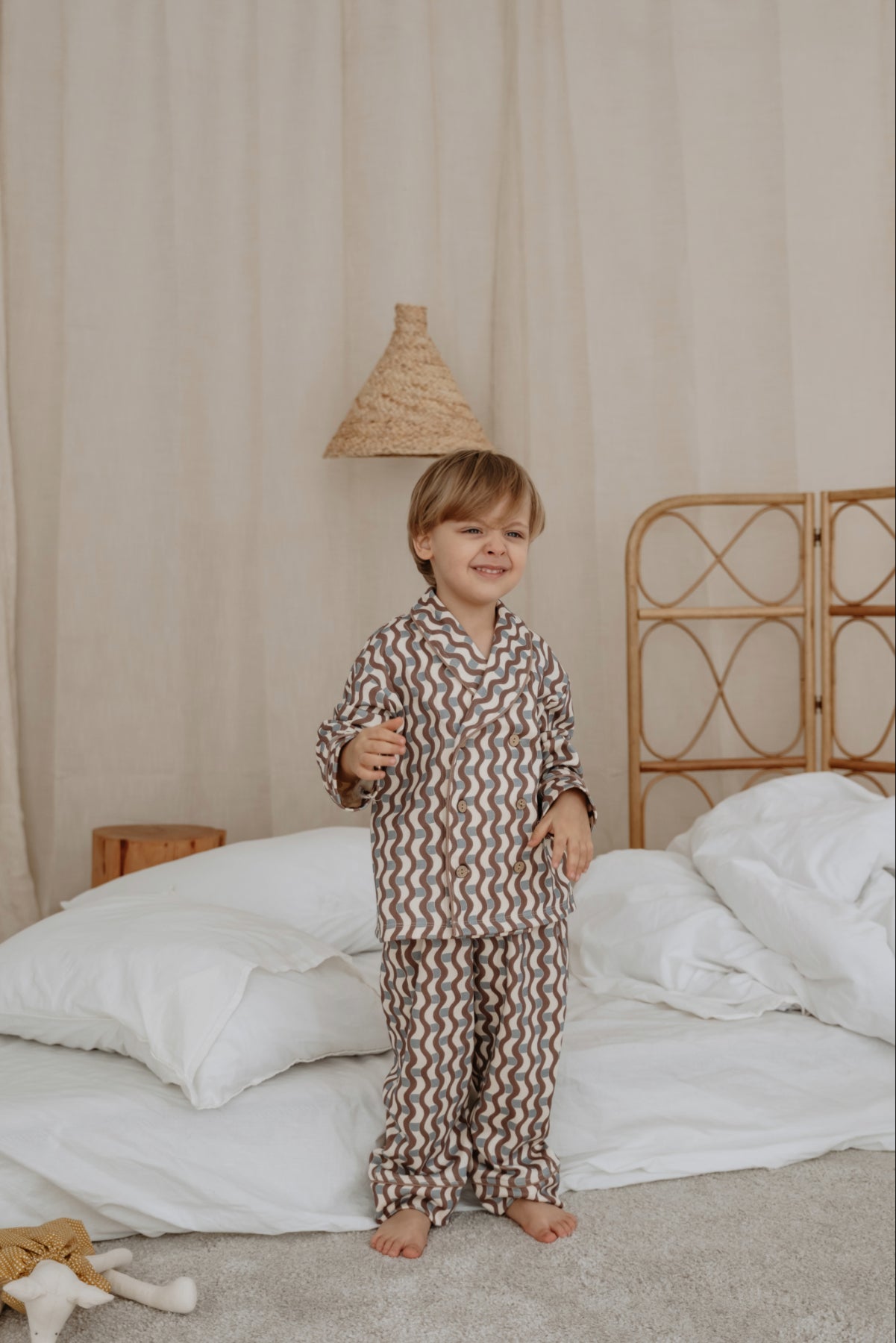 Pizhame "Wave Pattern" – 100% Pambuk Premium