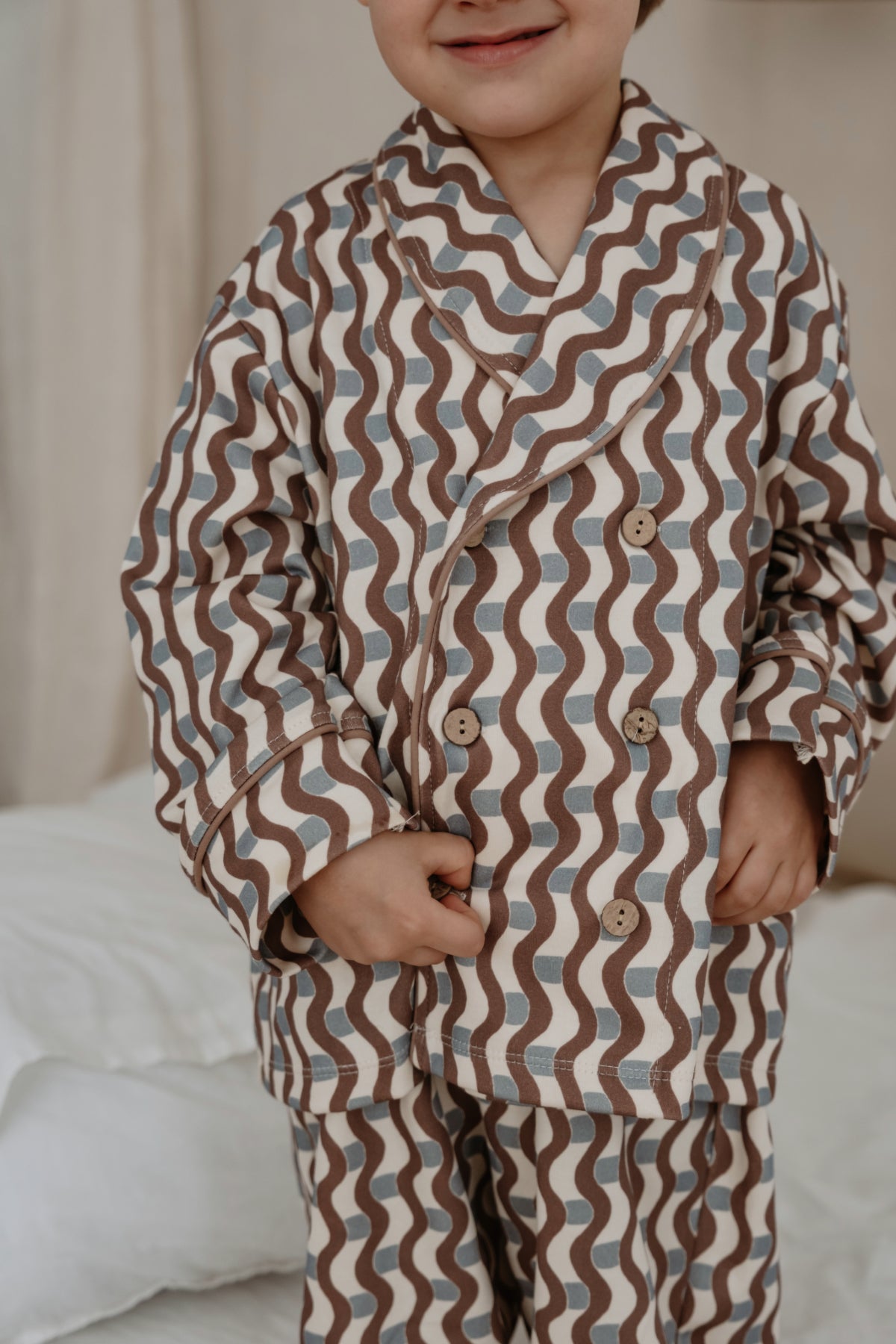 Pizhame "Wave Pattern" – 100% Pambuk Premium