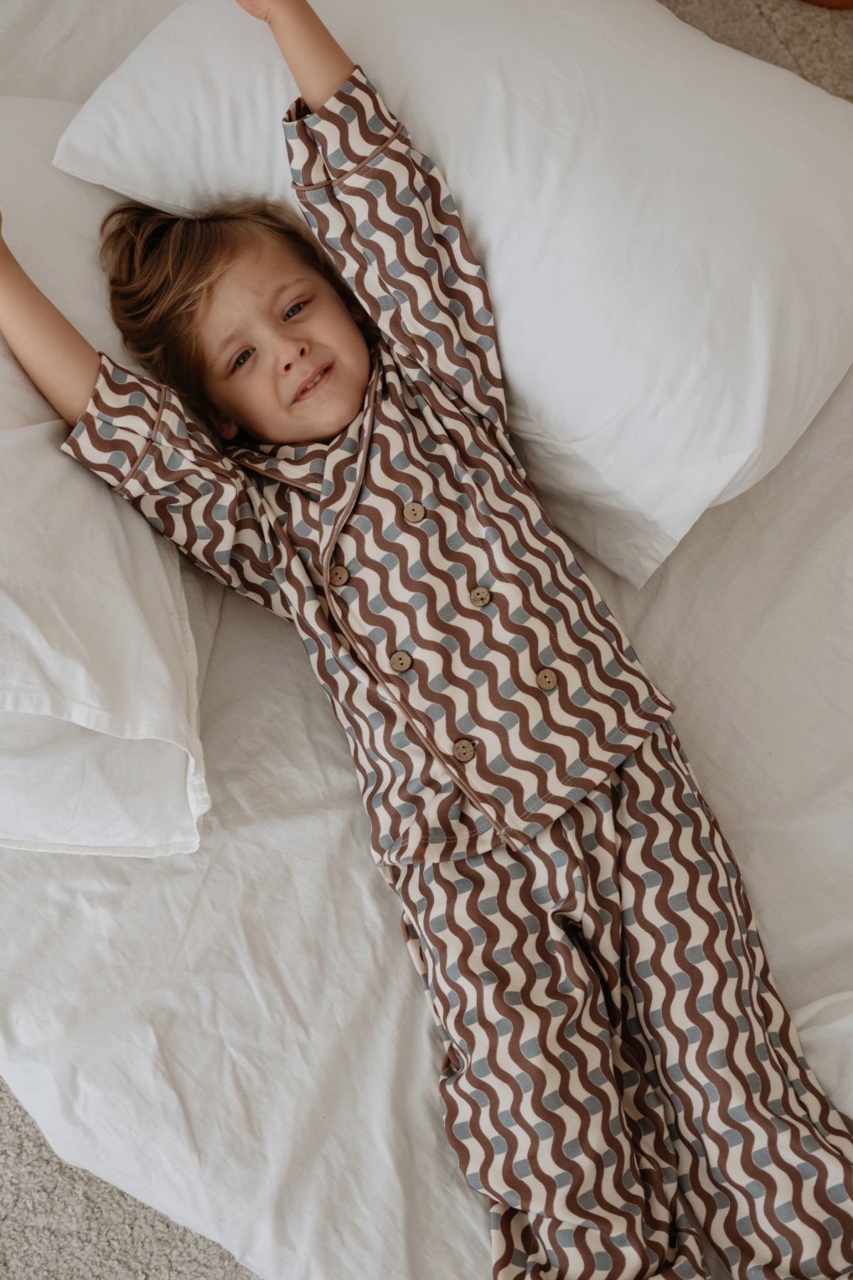 Pizhame "Wave Pattern" – 100% Pambuk Premium