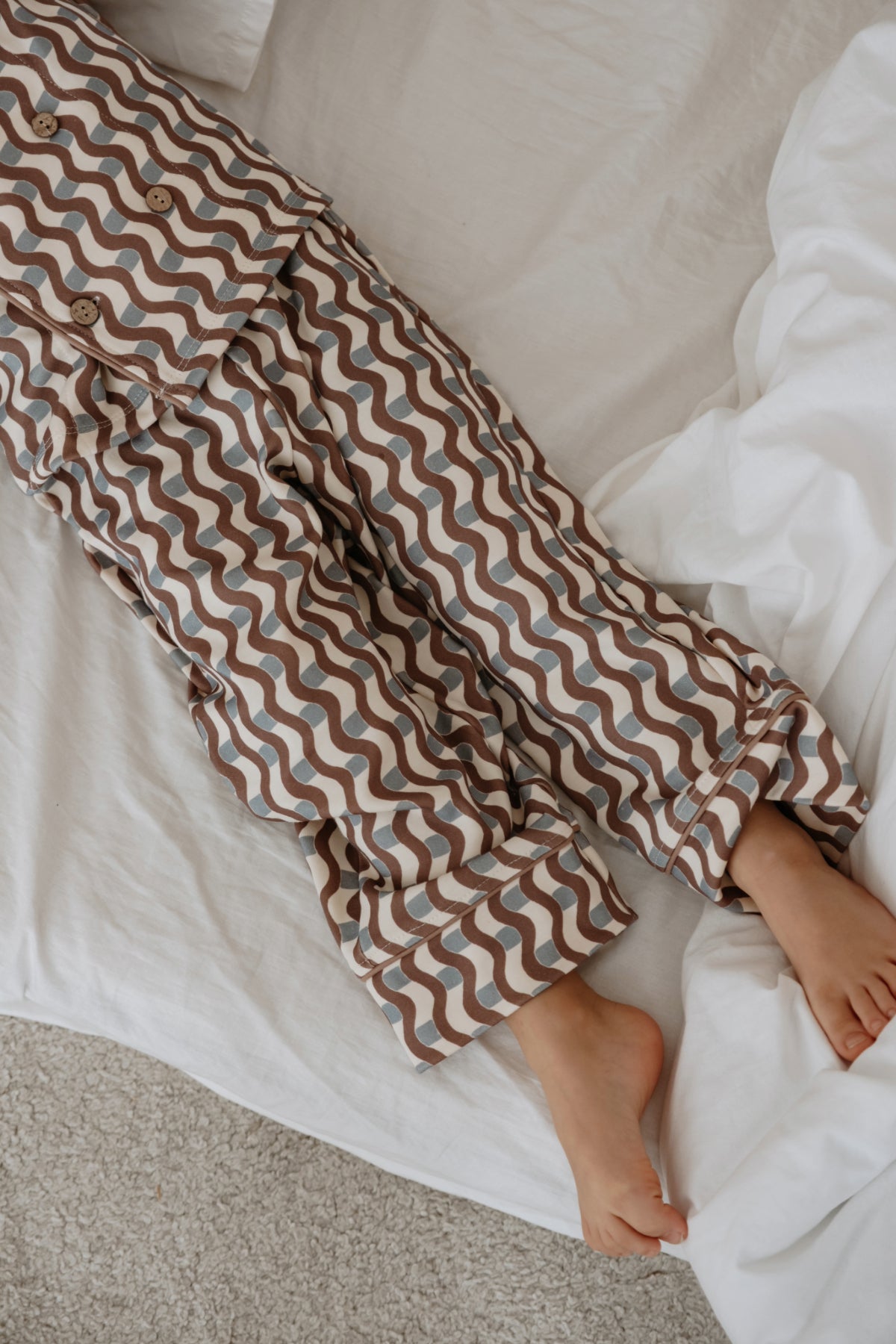 Pizhame "Wave Pattern" – 100% Pambuk Premium
