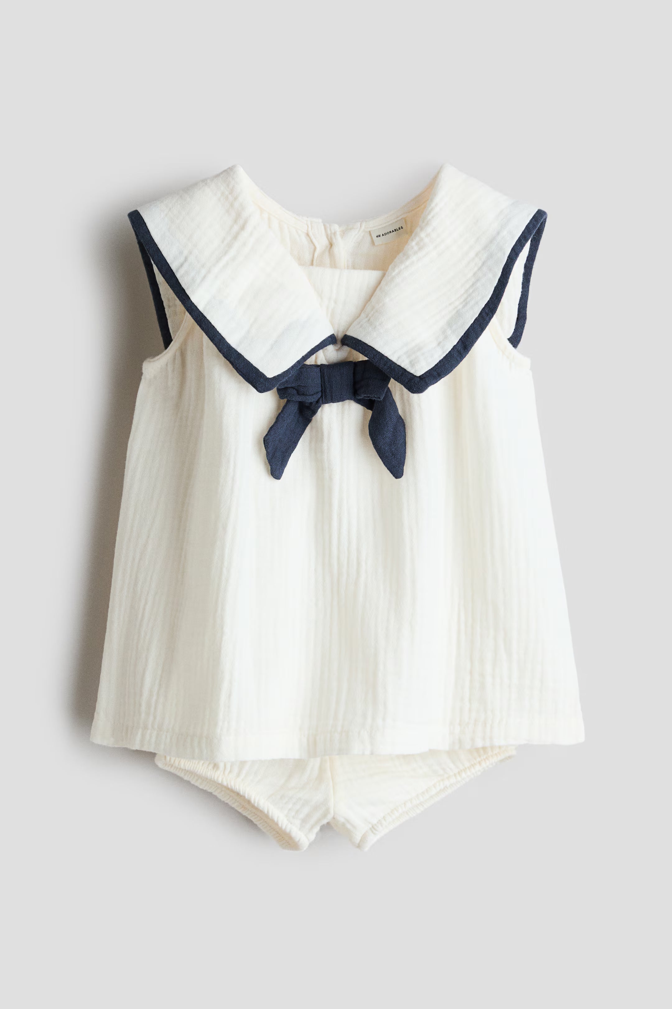 Set Marinar me Dy Pjese – 100% Pambuk Muslin – Bluze dhe Mbathje