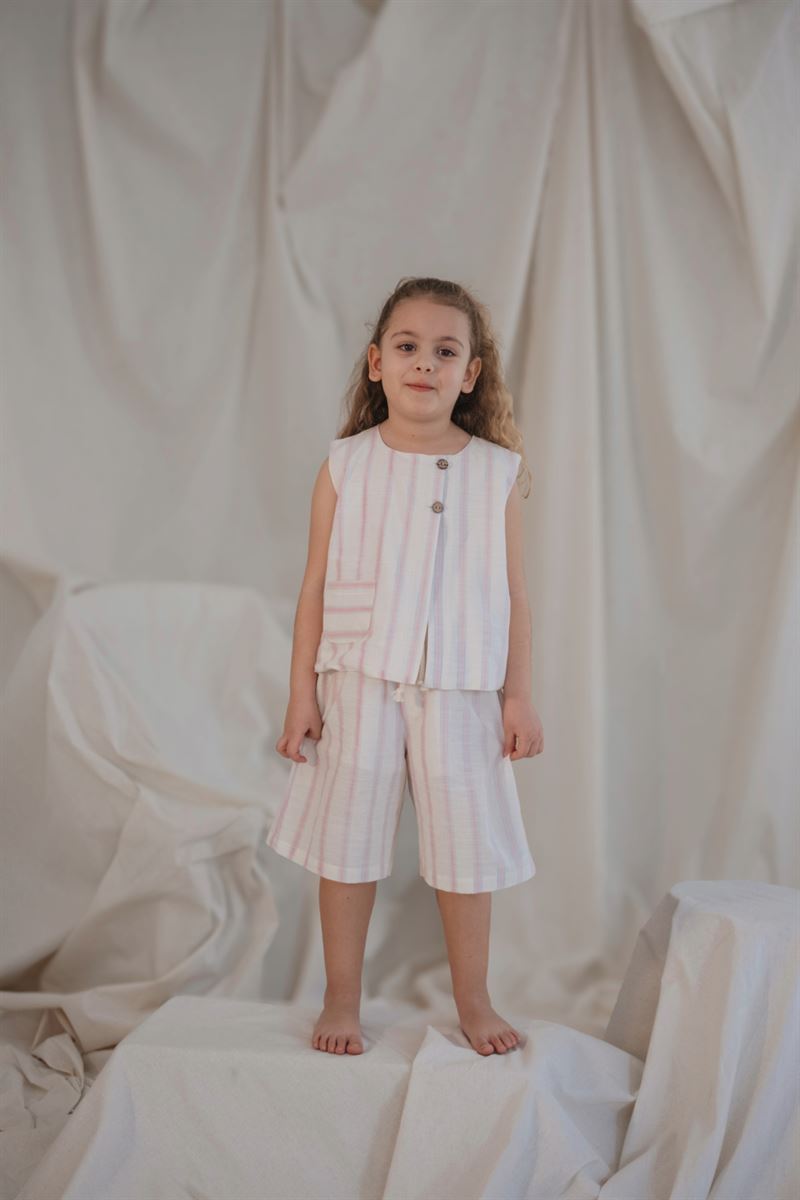 Kostum me Vija Roze & Blu - Kapri "Ecru Brunch Club"