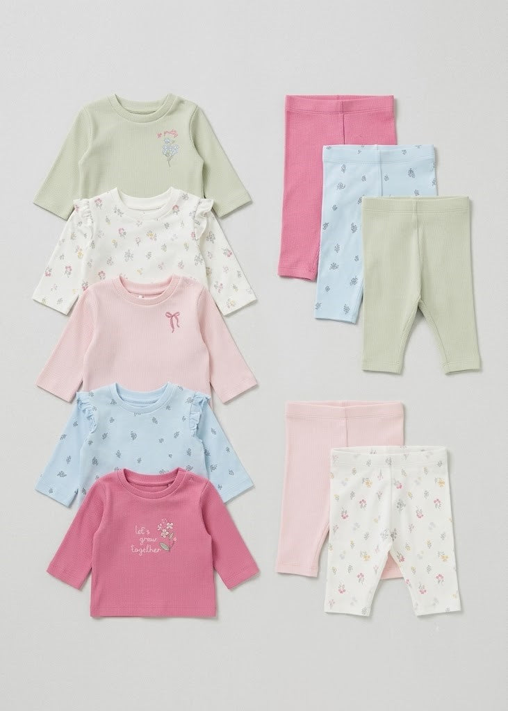 Set me 5 Kostume Me Lule & Ngjyra Pasteli