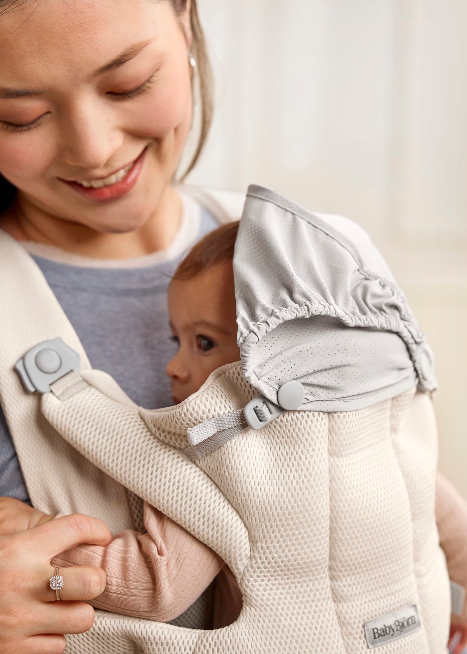 Baby Carrier Hold (Kangur) - Airy Mesh - Cream
