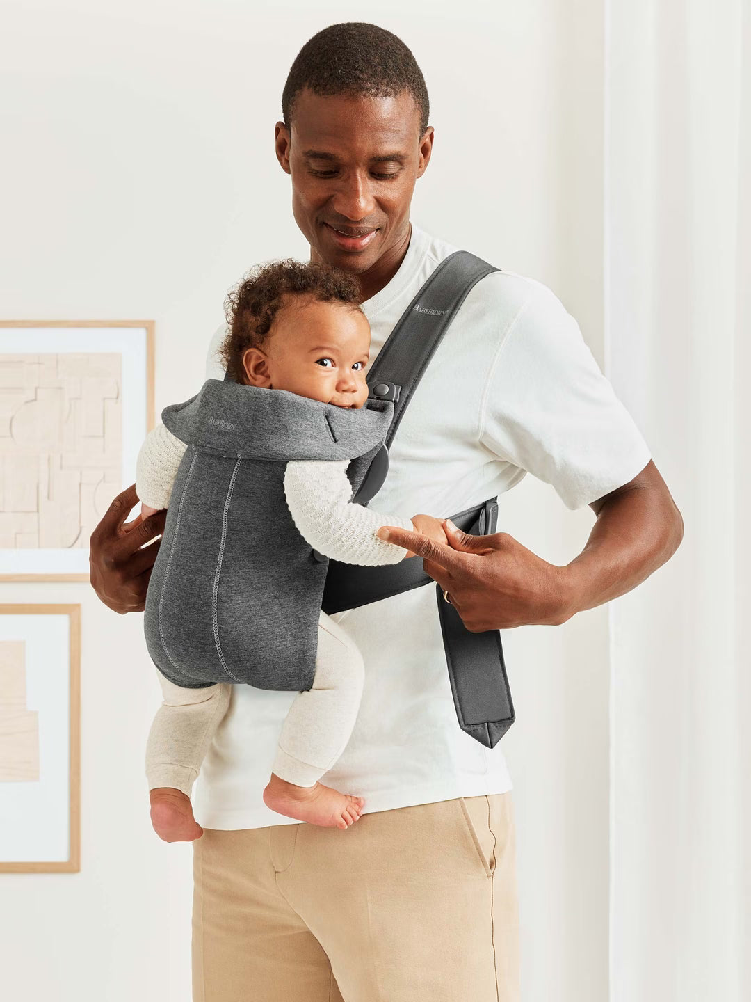 Baby Carrier Mini, 3D Jersey (Kangur) - Dark Grey