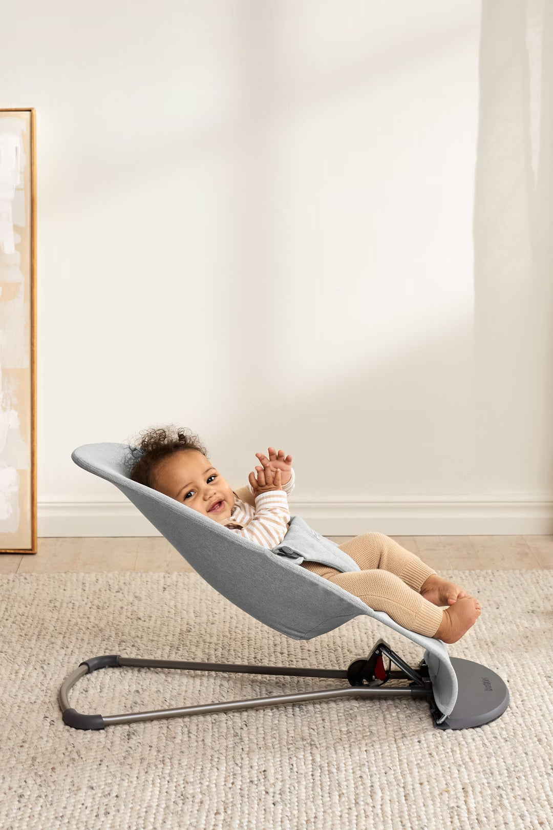 Bbj Bouncer Bliss Woven Petal Quilt – Light Gray