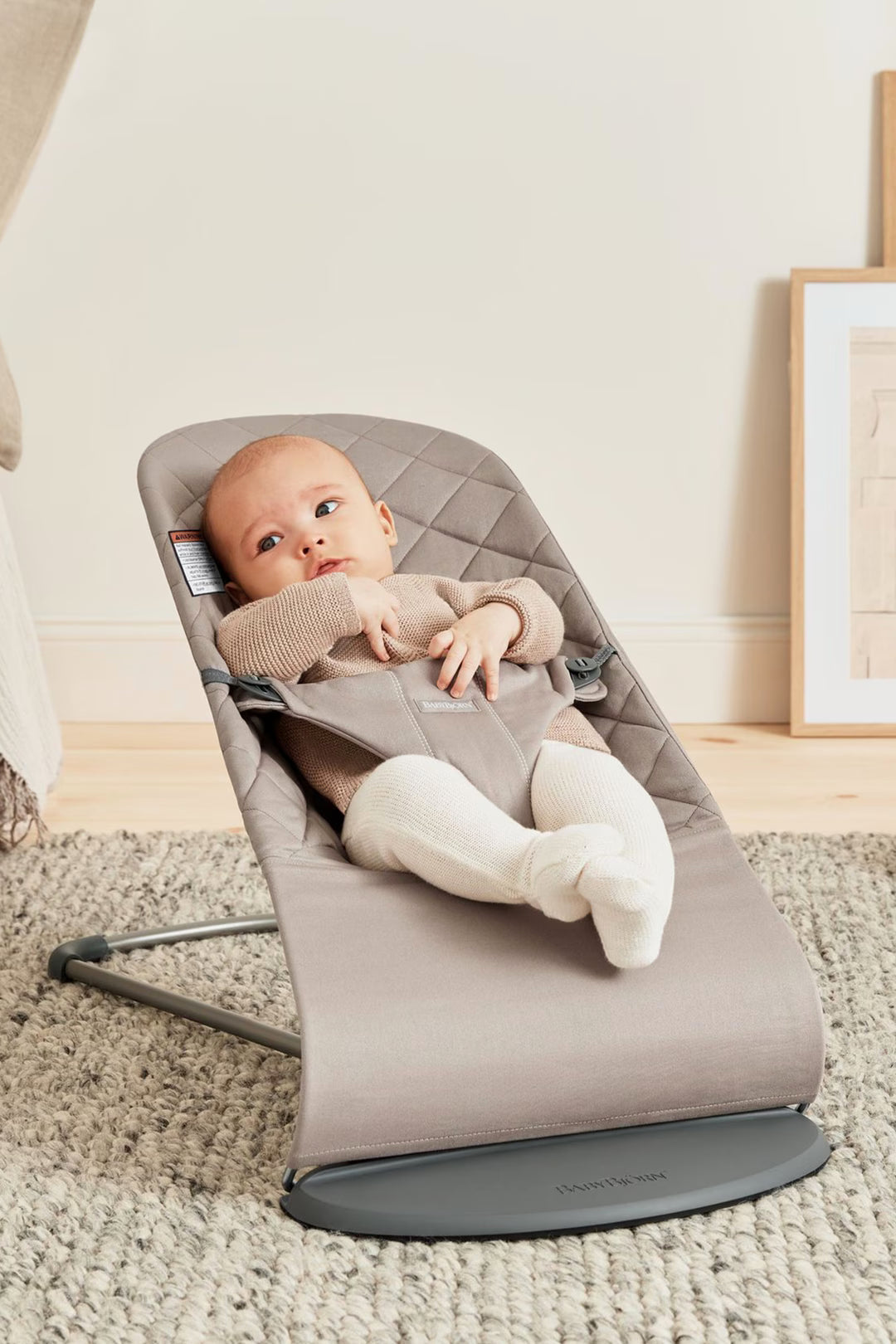Bbj Bouncer Bliss Woven Classic Quilt - Sand Grey