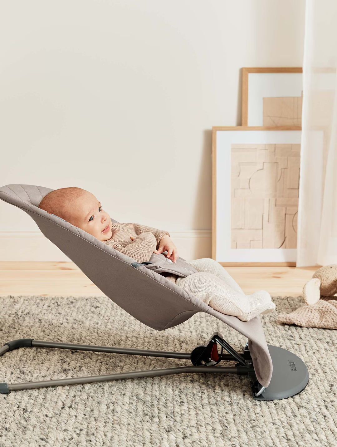 Bbj Bouncer Bliss Woven Classic Quilt - Sand Grey