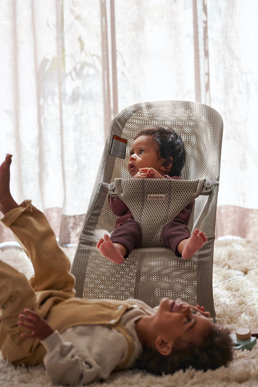 Bbj Bouncer Bliss Mesh - Grey Beige