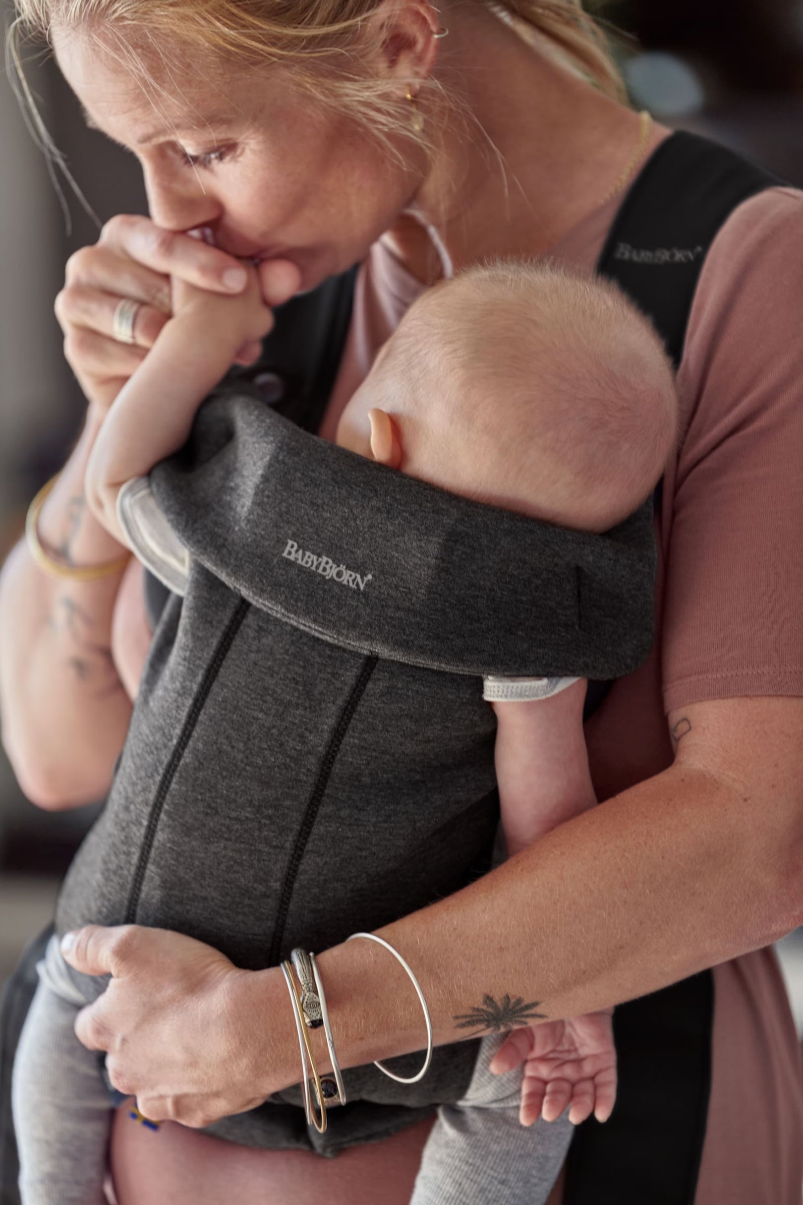 Baby Carrier Mini, 3D Jersey, Charcoal grey (Kangur) -  Charcoal grey