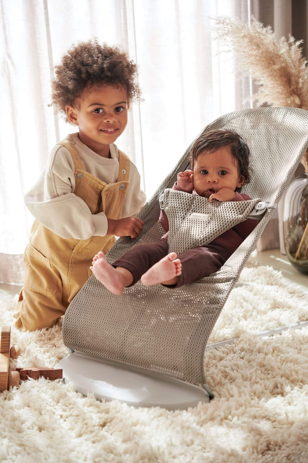 Bbj Bouncer Bliss Mesh - Grey Beige
