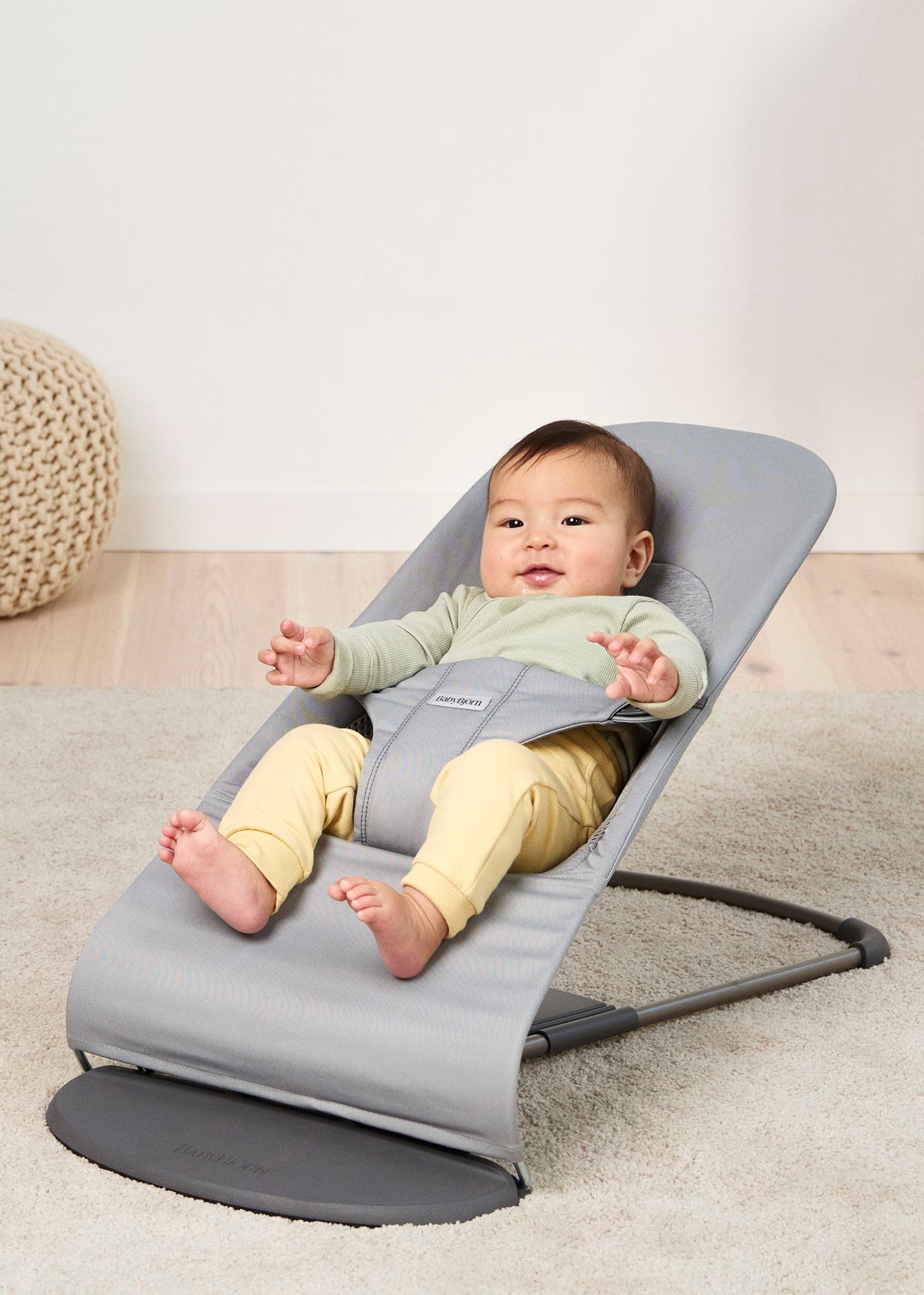Baby Bjorn Bouncer Balance Soft Woven Jersey Tri-Fabric - Light Gray