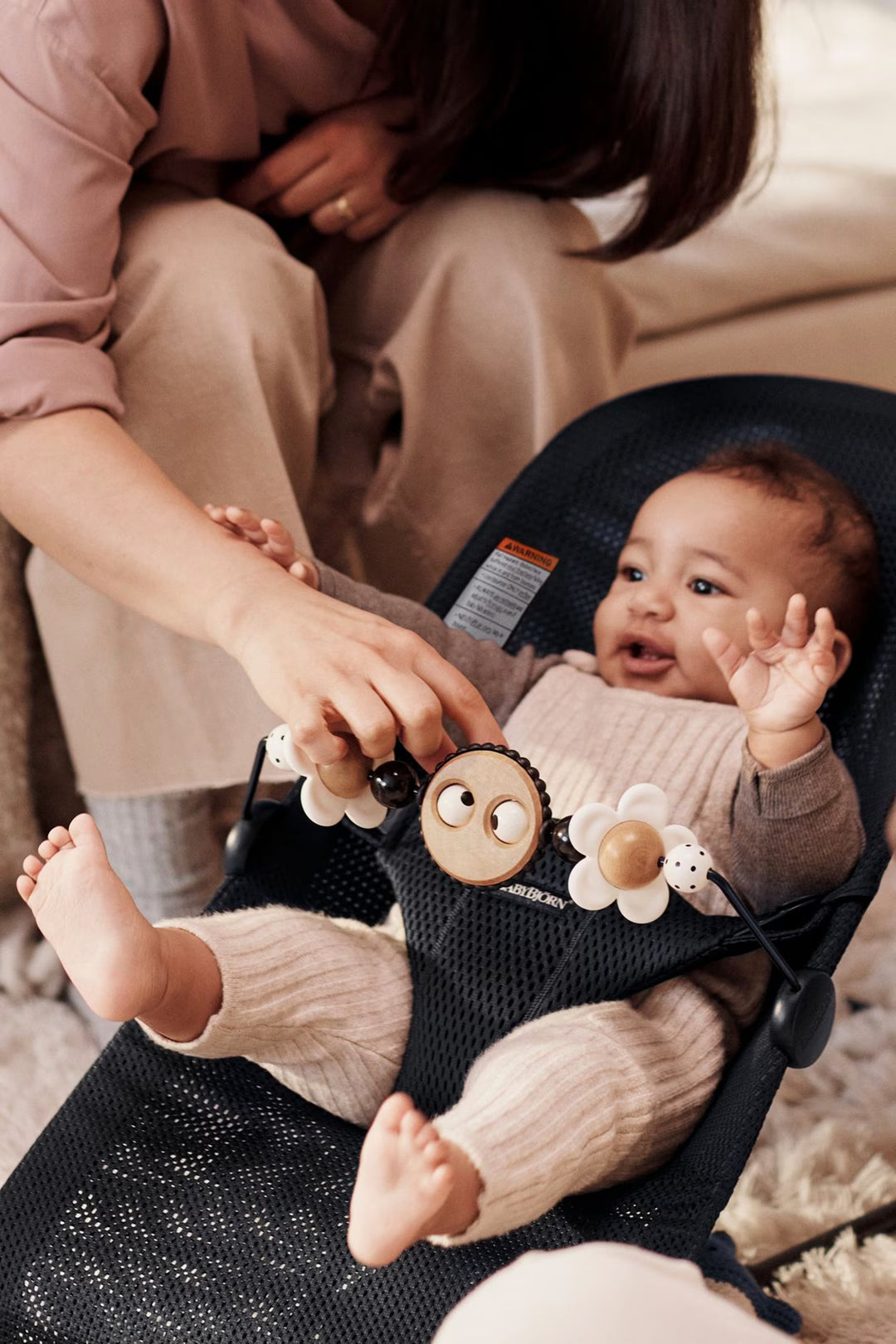 Loder per Bouncer BABYBJÖRN – Google Eyes Black & White