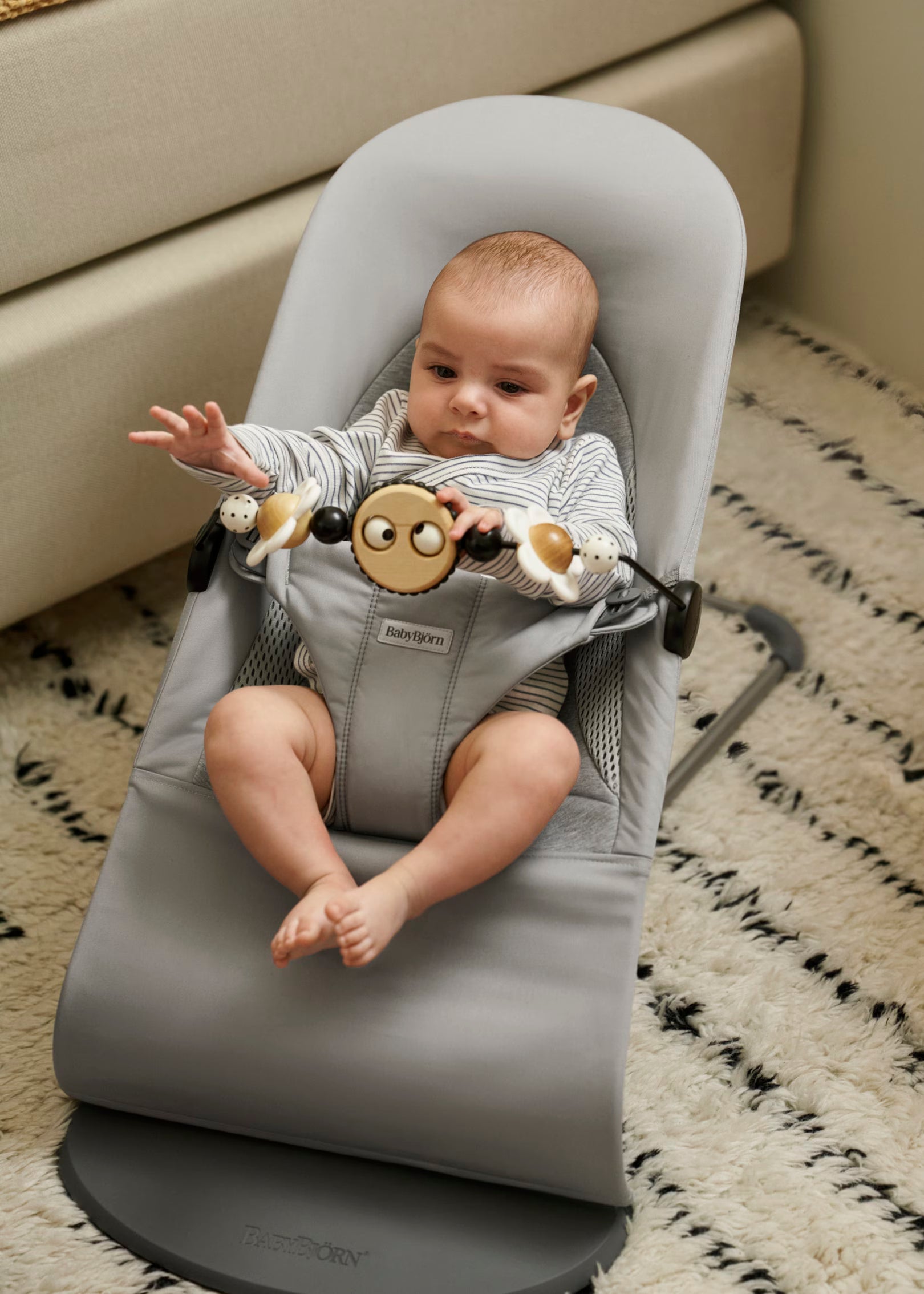 Baby Bjorn Bouncer Balance Soft Woven Jersey Tri-Fabric - Light Gray