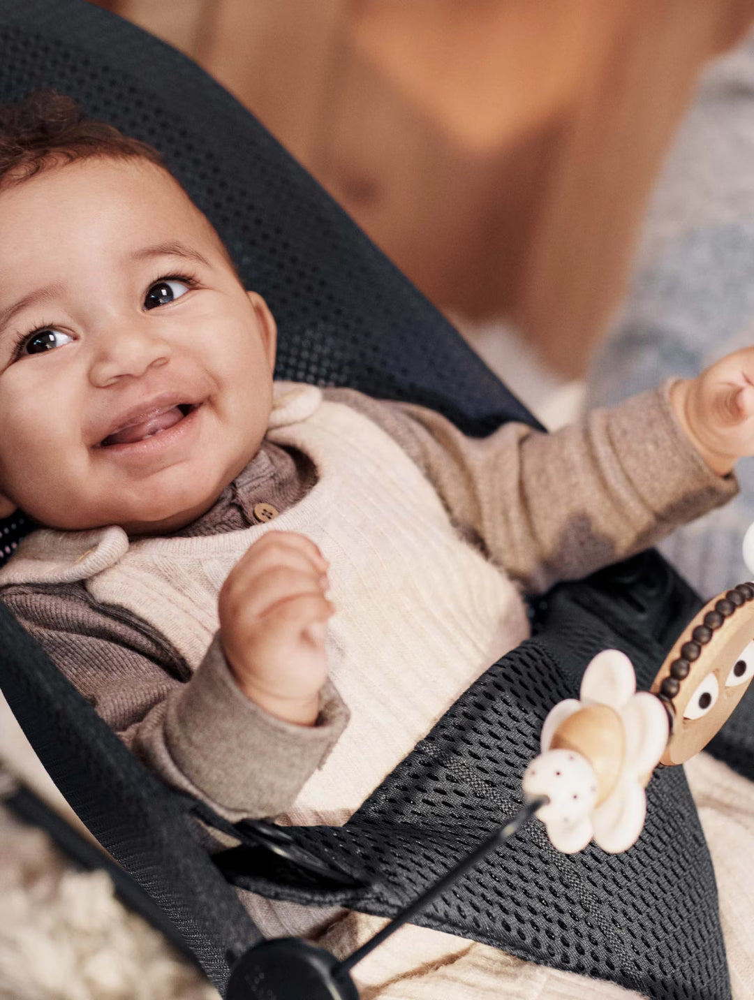 Loder per Bouncer BABYBJÖRN – Google Eyes Black & White
