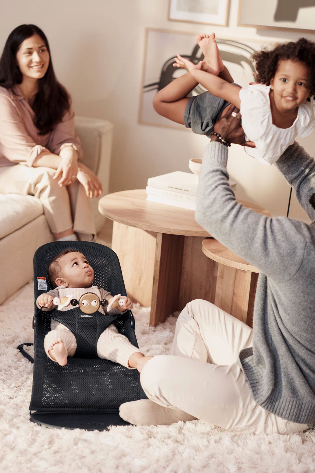 Loder per Bouncer BABYBJÖRN – Google Eyes Black & White