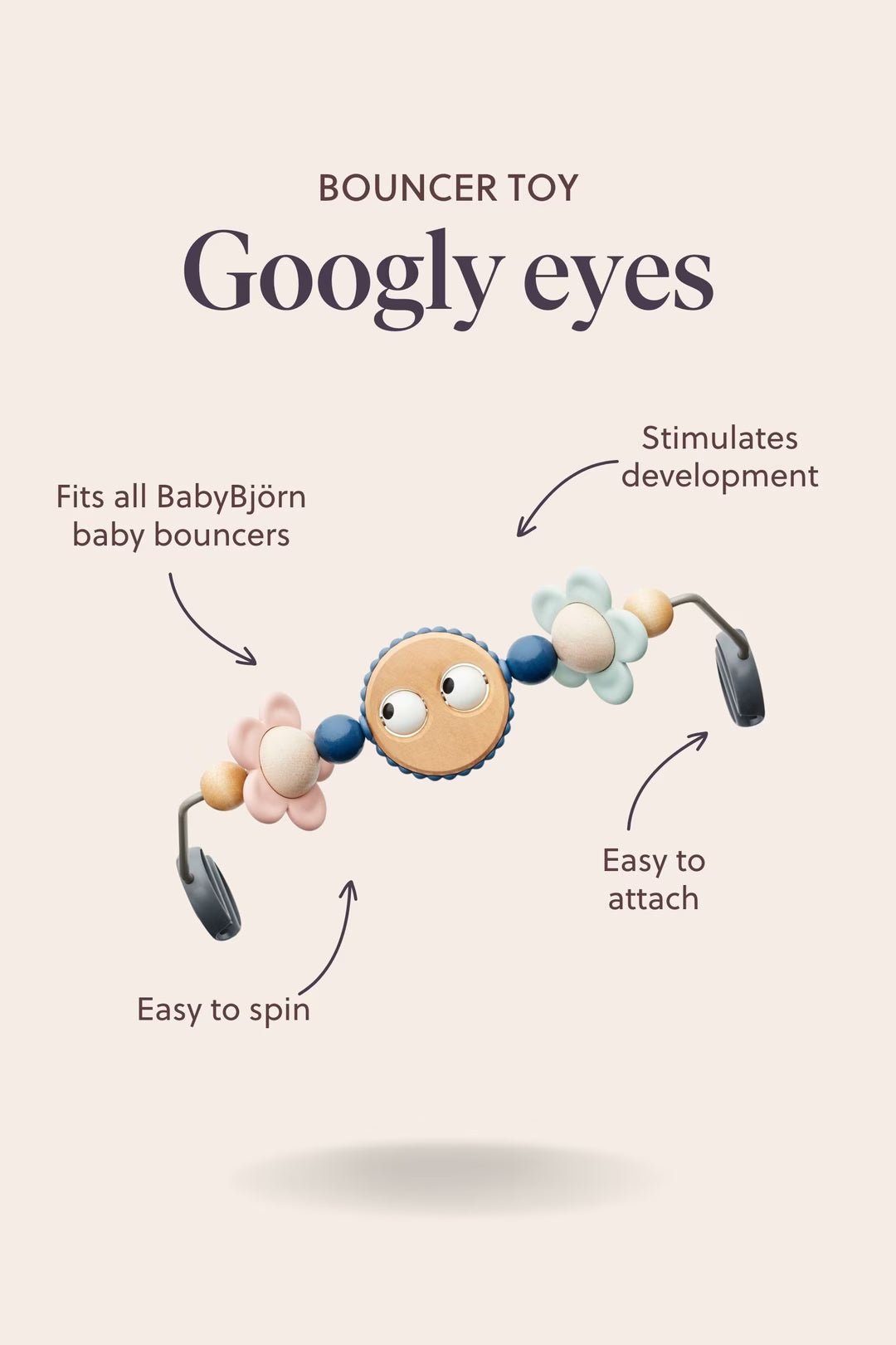 Loder per Bouncer BABYBJÖRN – Google Eyes Black & White