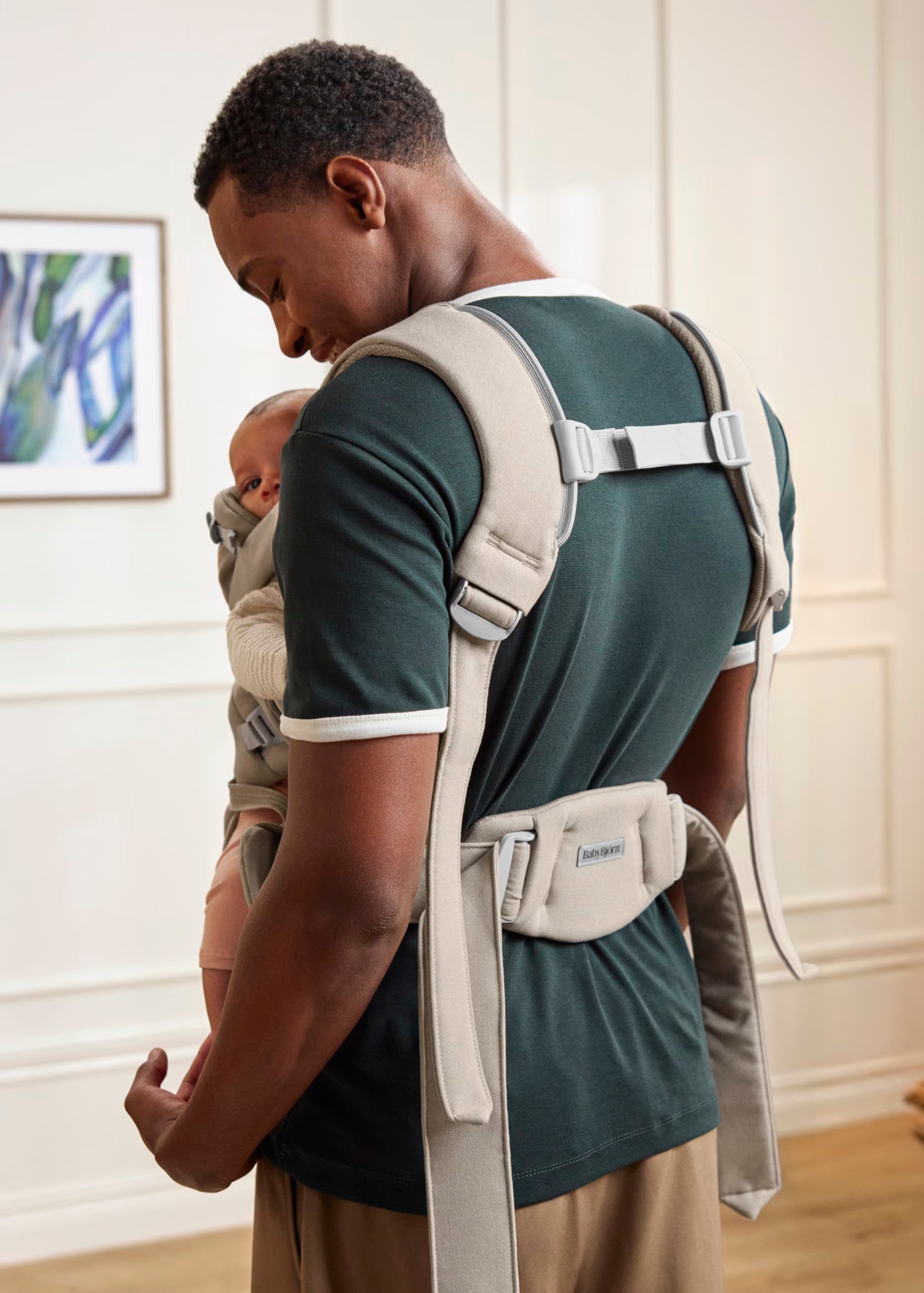 Baby Carrier Hold (Kangur) - Soft Brushed Woven - Sand Grey