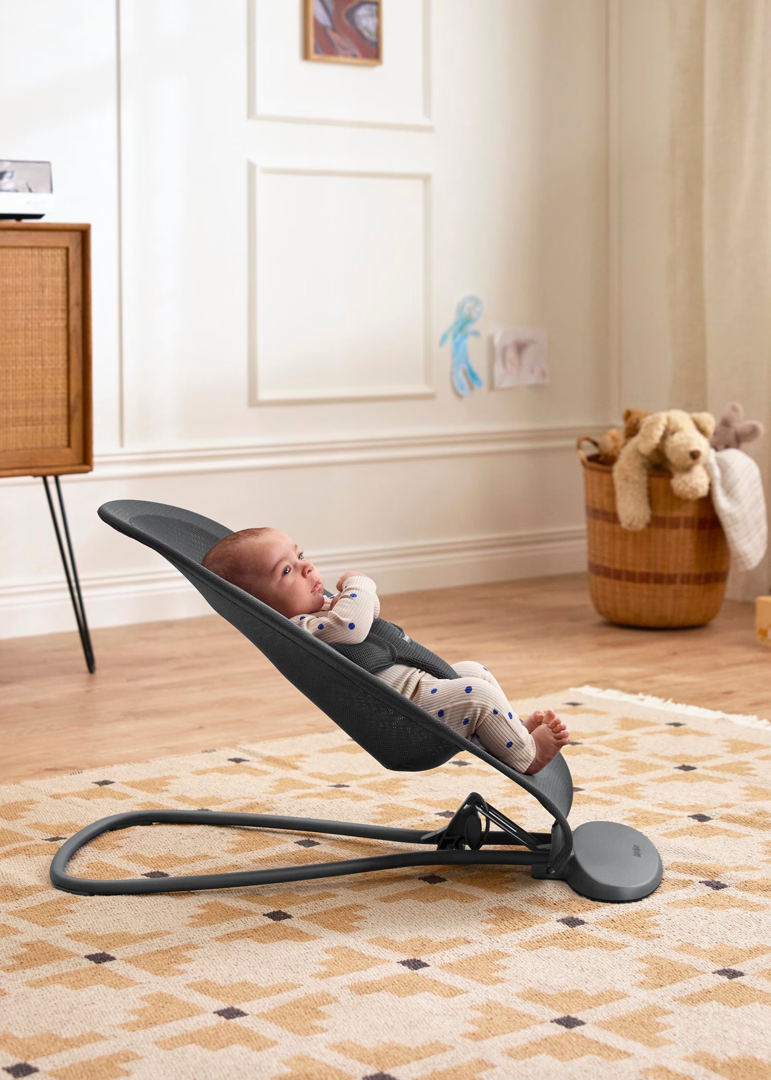 Baby Bouncer Begin - Airy Mesh - Dark Grey