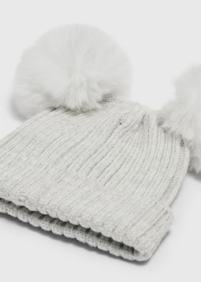 Kapuc gri me Veshe Pom Pom
