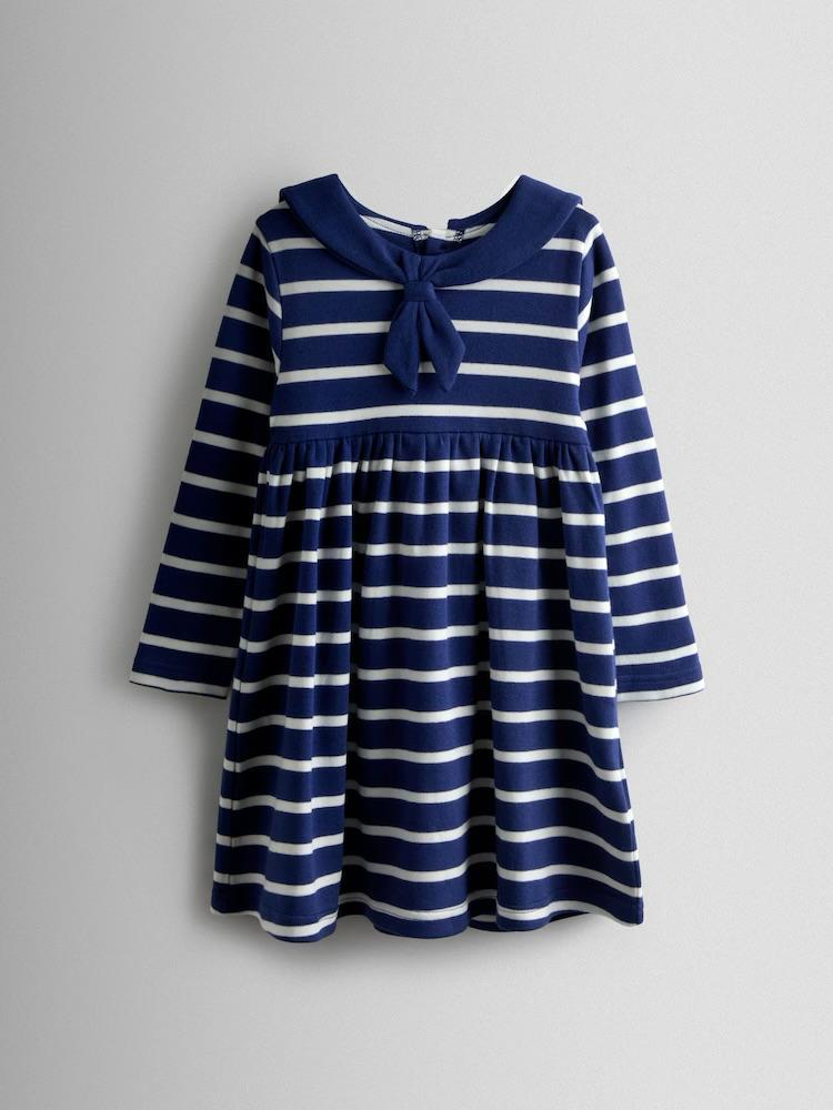 Fustan Me Stil Marinar - Navy Blue