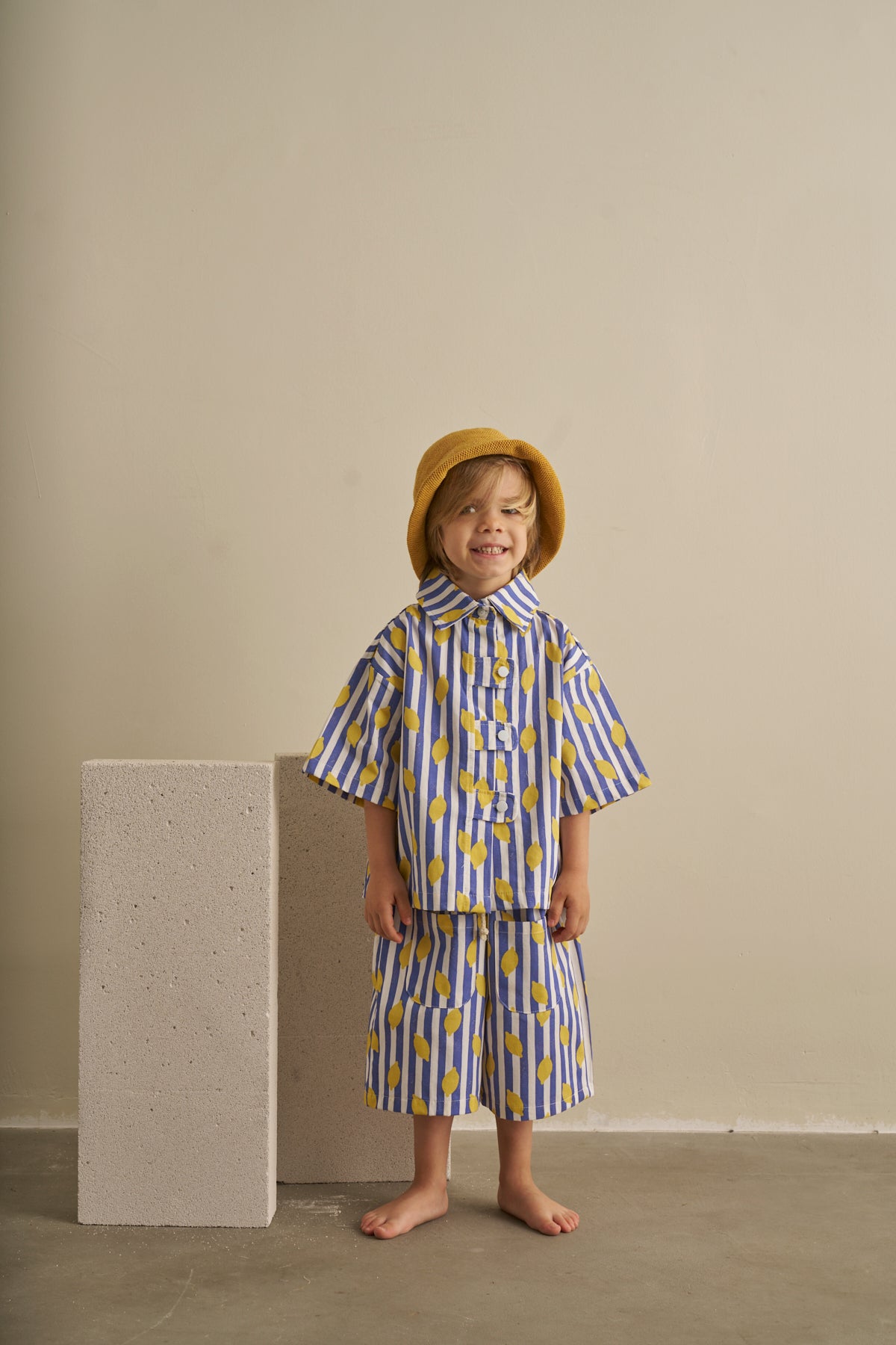 Kostum Kemishe & Pantallona Gabardine Blue - Lemon