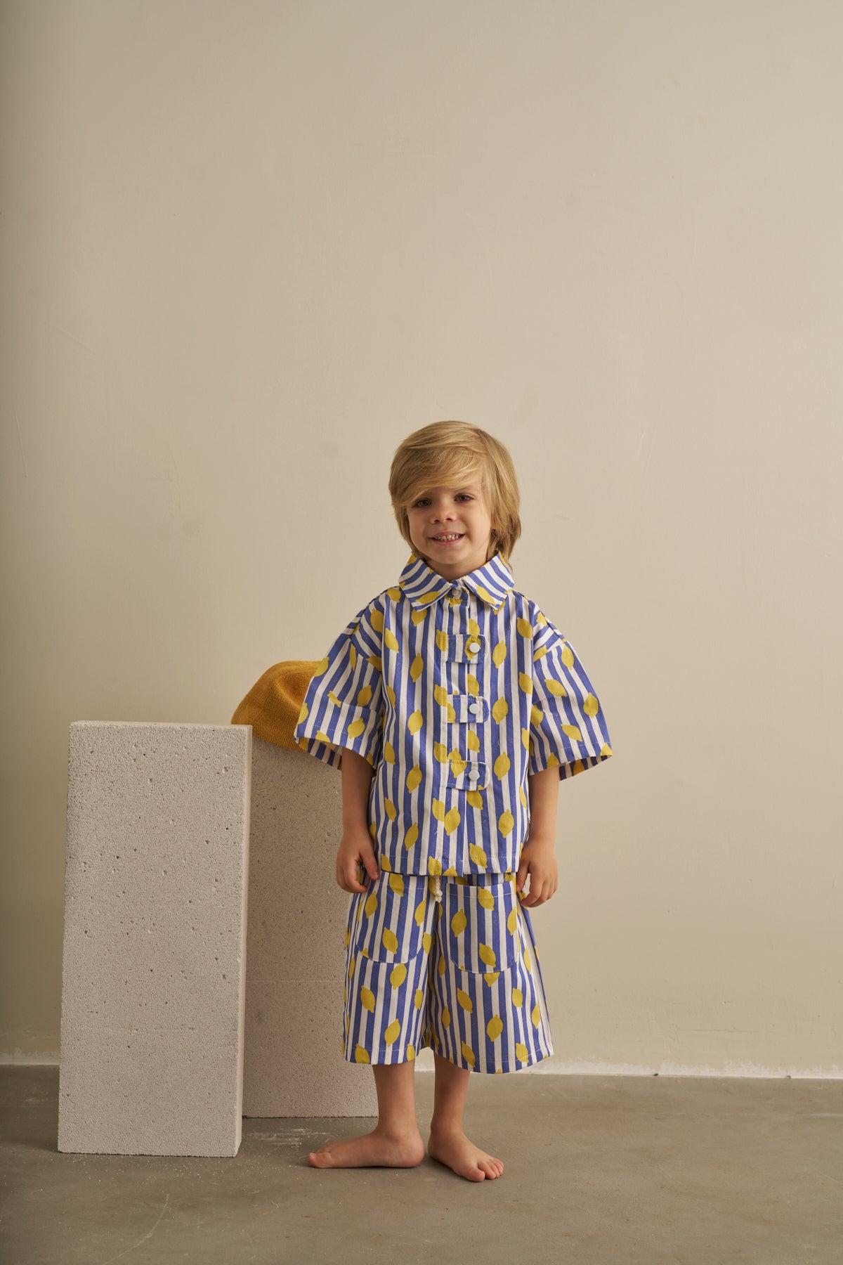 Kostum Kemishe & Pantallona Gabardine Blue - Lemon
