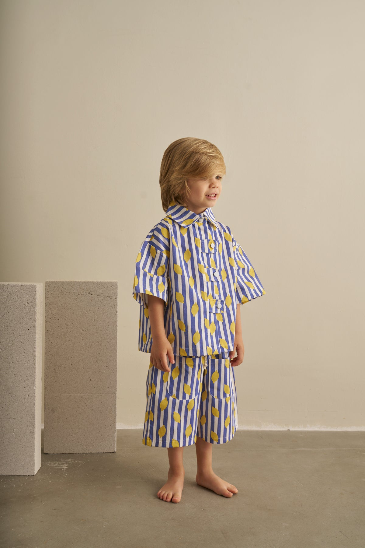 Kostum Kemishe & Pantallona Gabardine Blue - Lemon