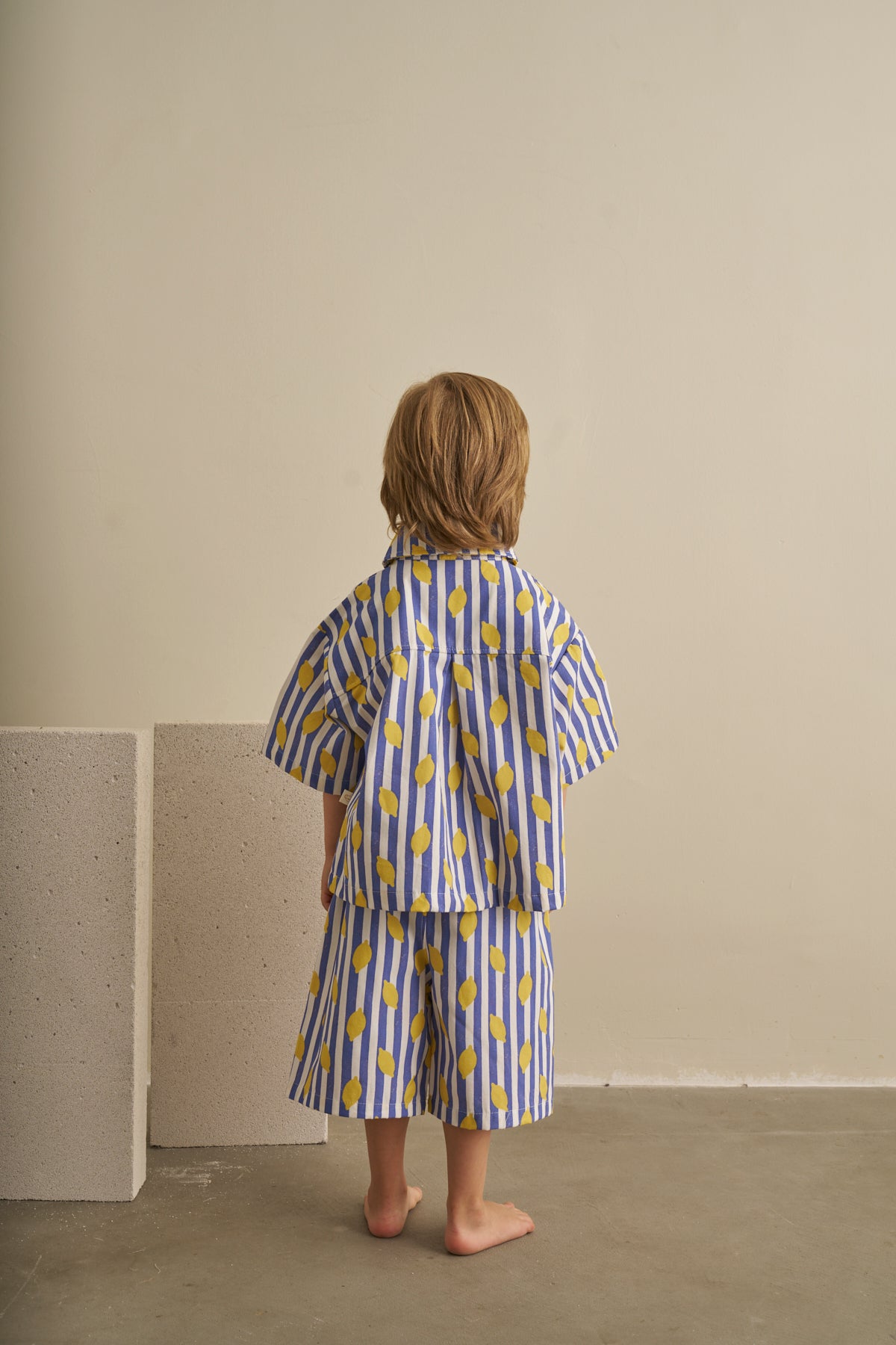 Kostum Kemishe & Pantallona Gabardine Blue - Lemon