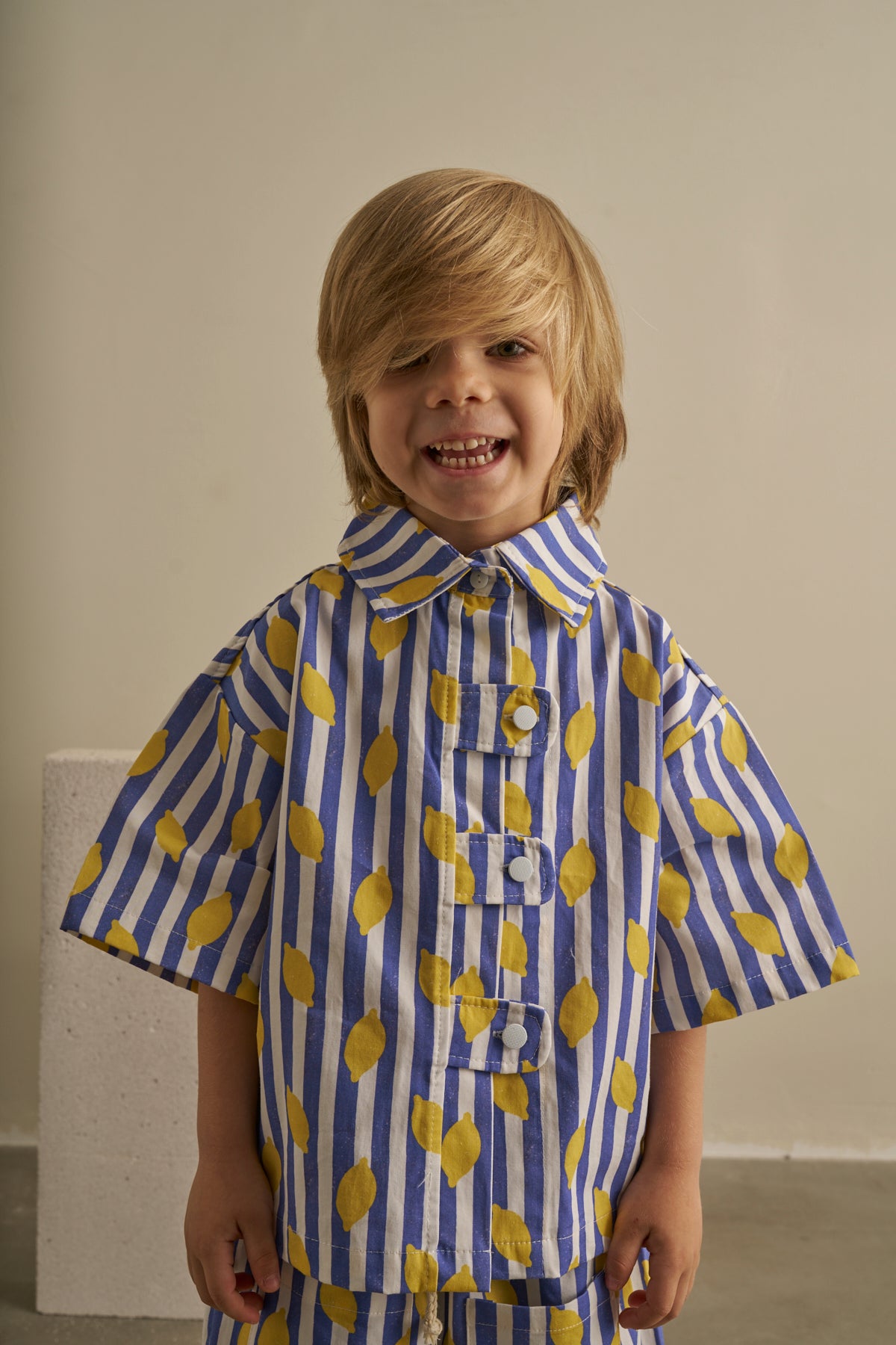 Kostum Kemishe & Pantallona Gabardine Blue - Lemon