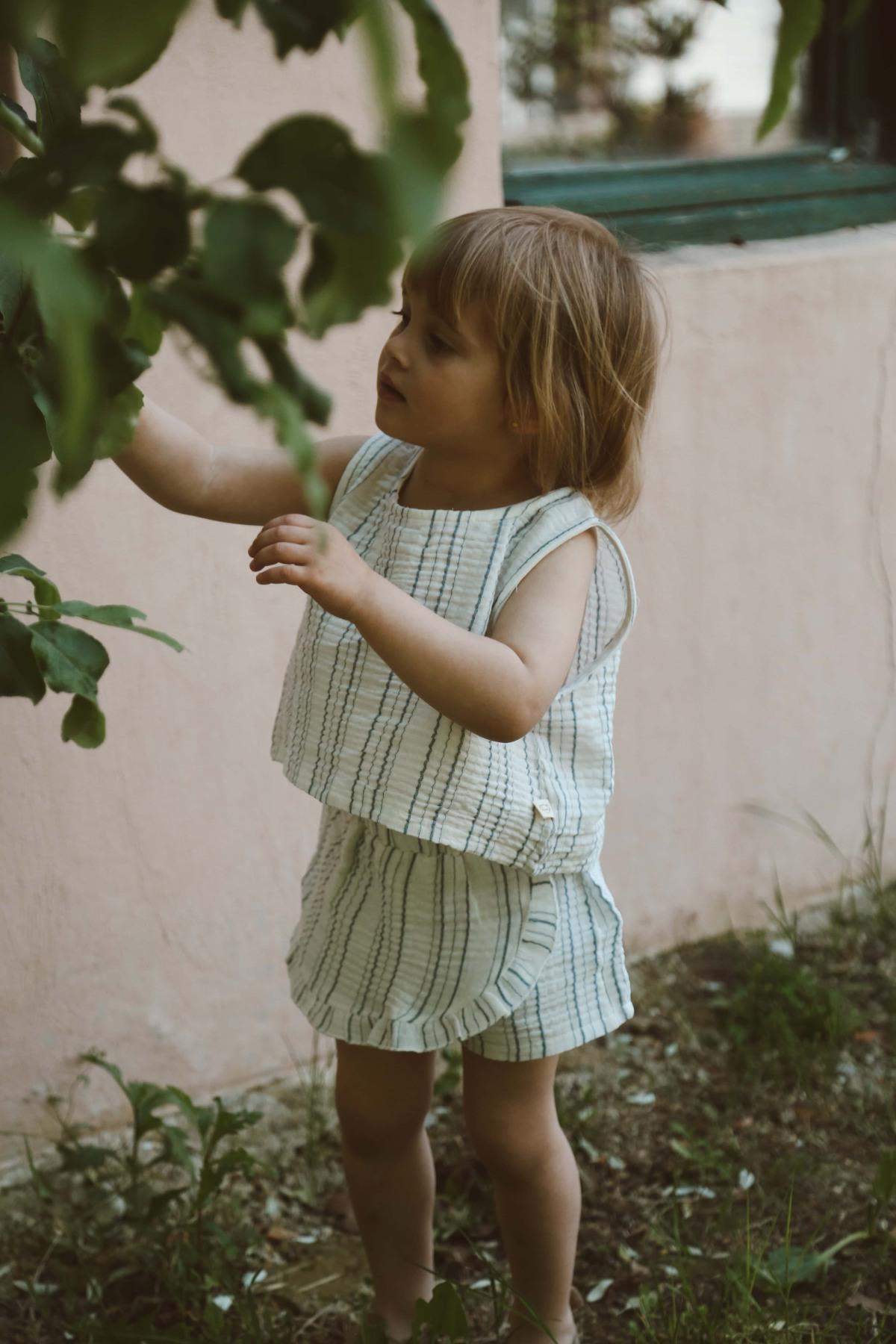 Kostum Muslin Bluze & Fund Pantallon - Vija Blu