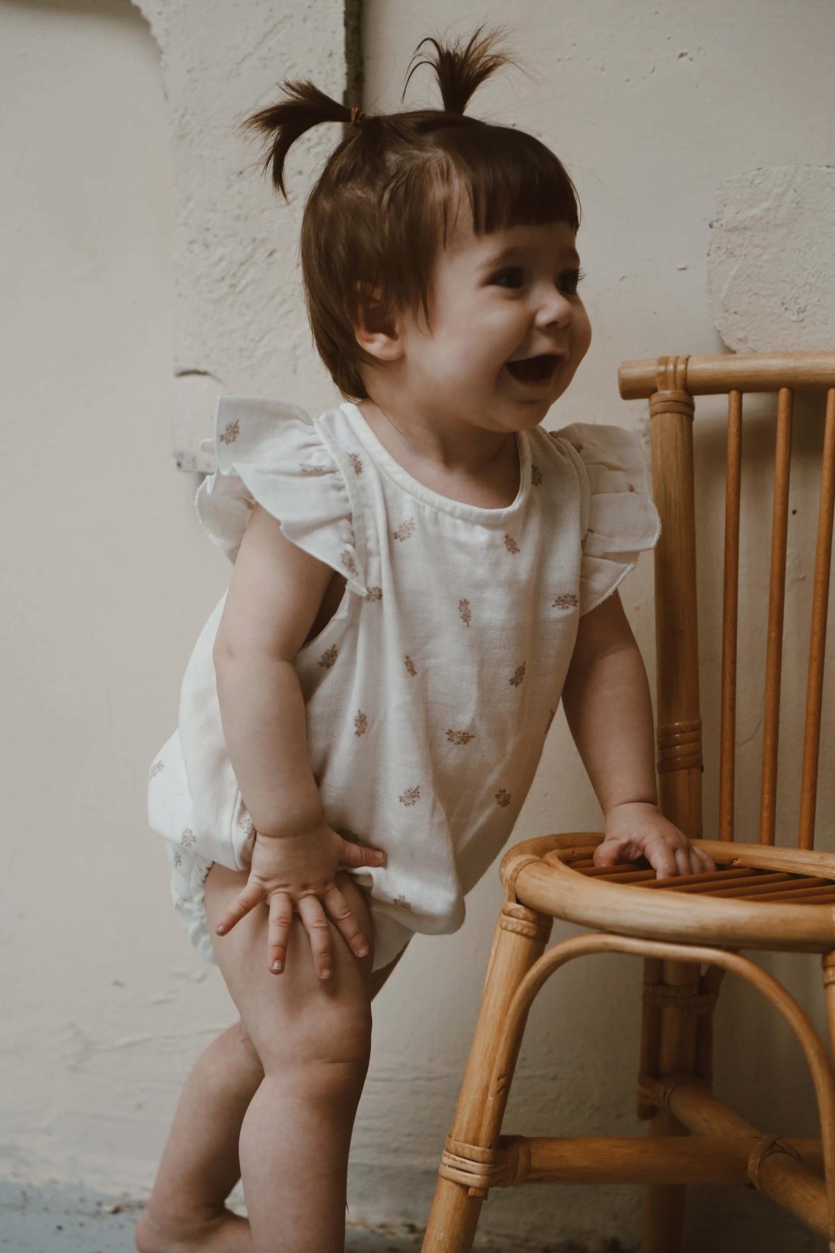 Romper "Vintage Blossom" me Rrudha – 100% Pambuk
