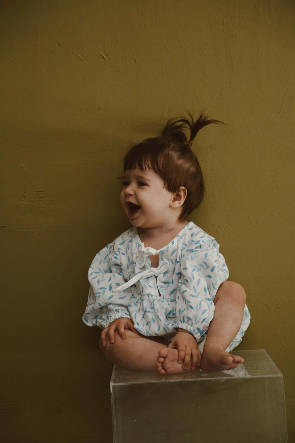 Romper prej Musline "Sky Leaves" – 100% Pambuk