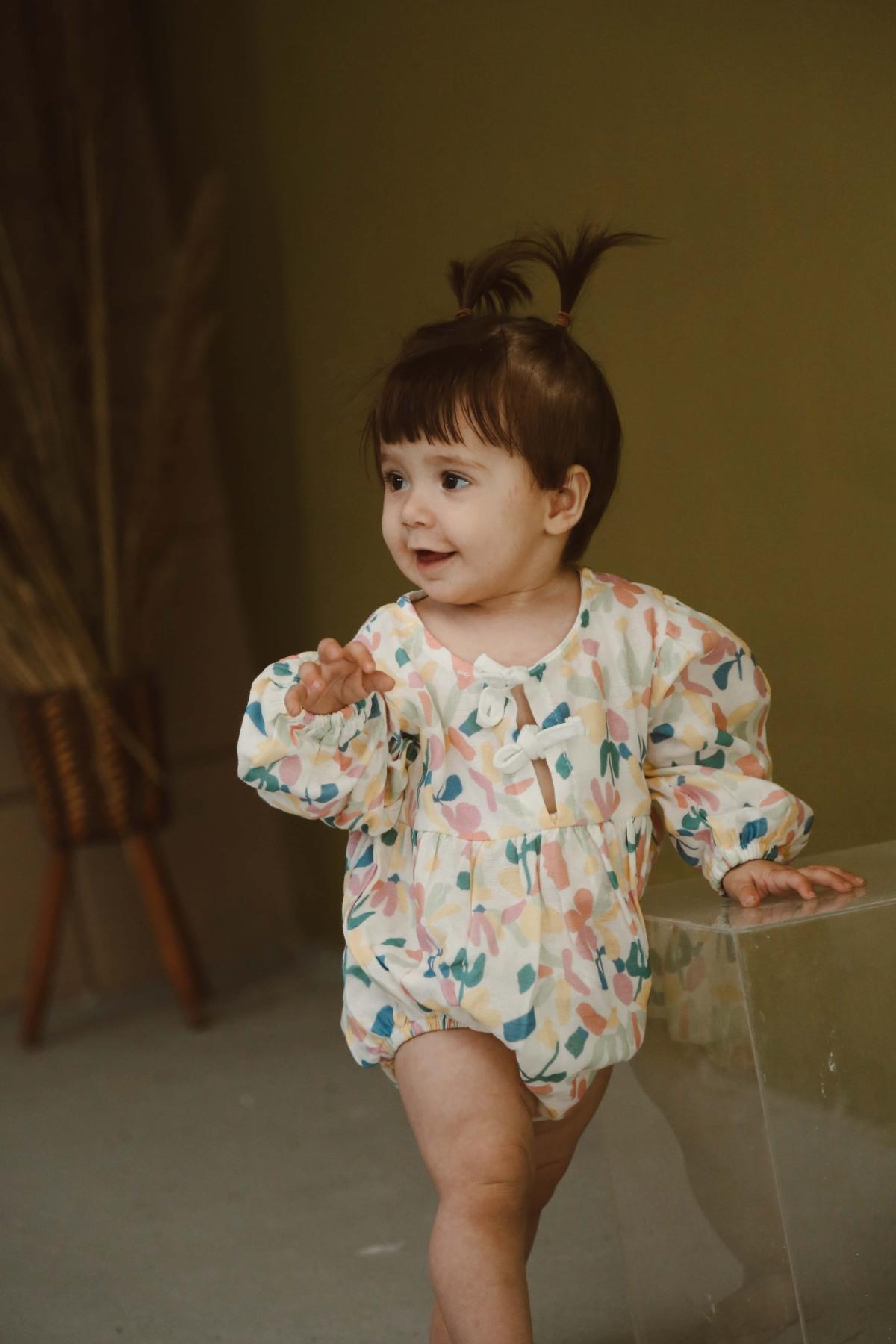 Romper prej Musline "Abstract Garden" – 100% Pambuk