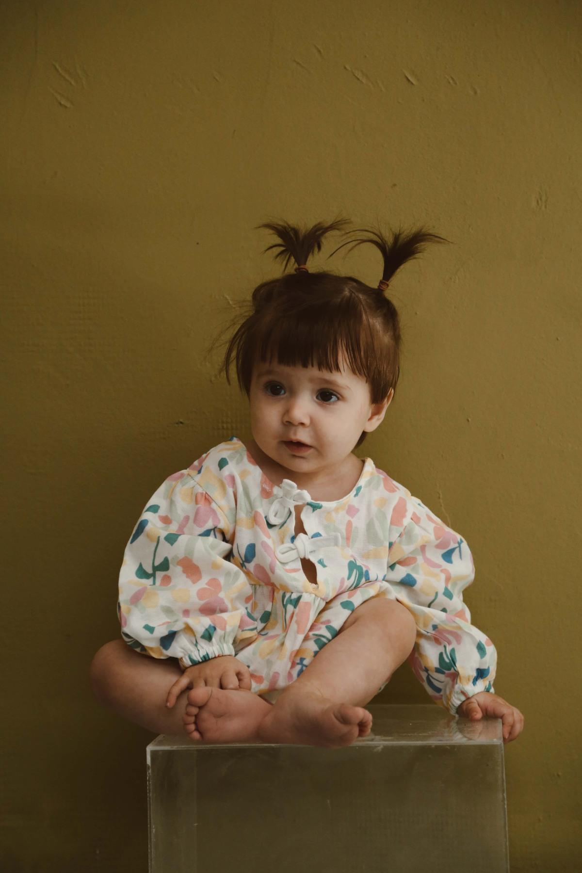 Romper prej Musline "Abstract Garden" – 100% Pambuk