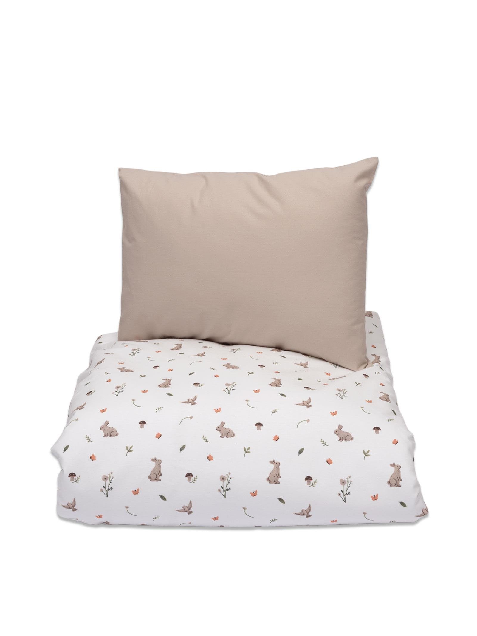 Set Krevati per Bebe me 2 Pjese (Kellef Jorgani dhe Jastiku)– "Grass Beige" (100% Pambuk)