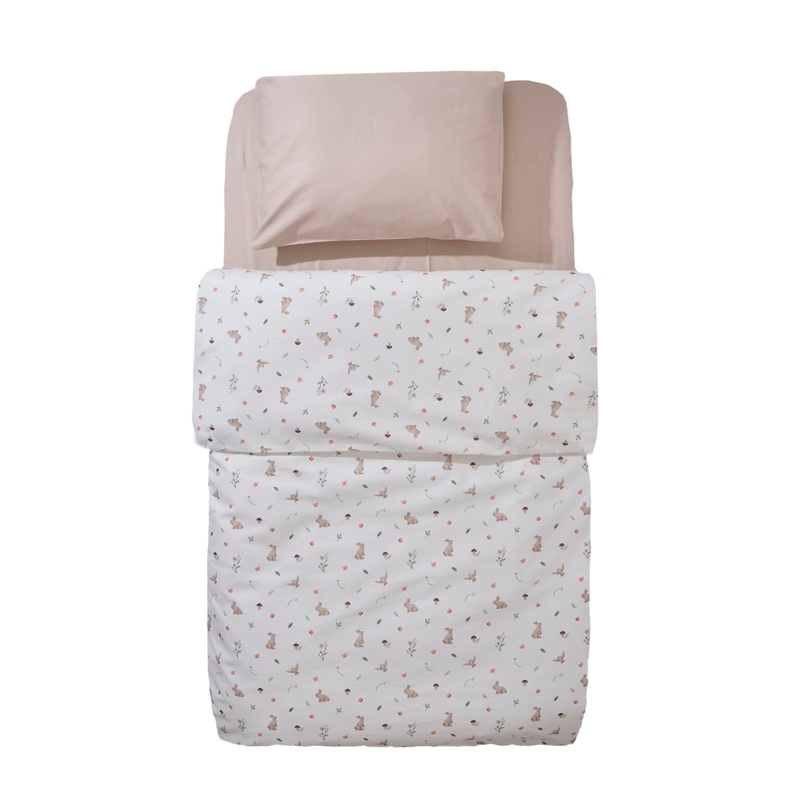 Set Krevati per Bebe me 2 Pjese (Kellef Jorgani dhe Jastiku)– "Grass Beige" (100% Pambuk)