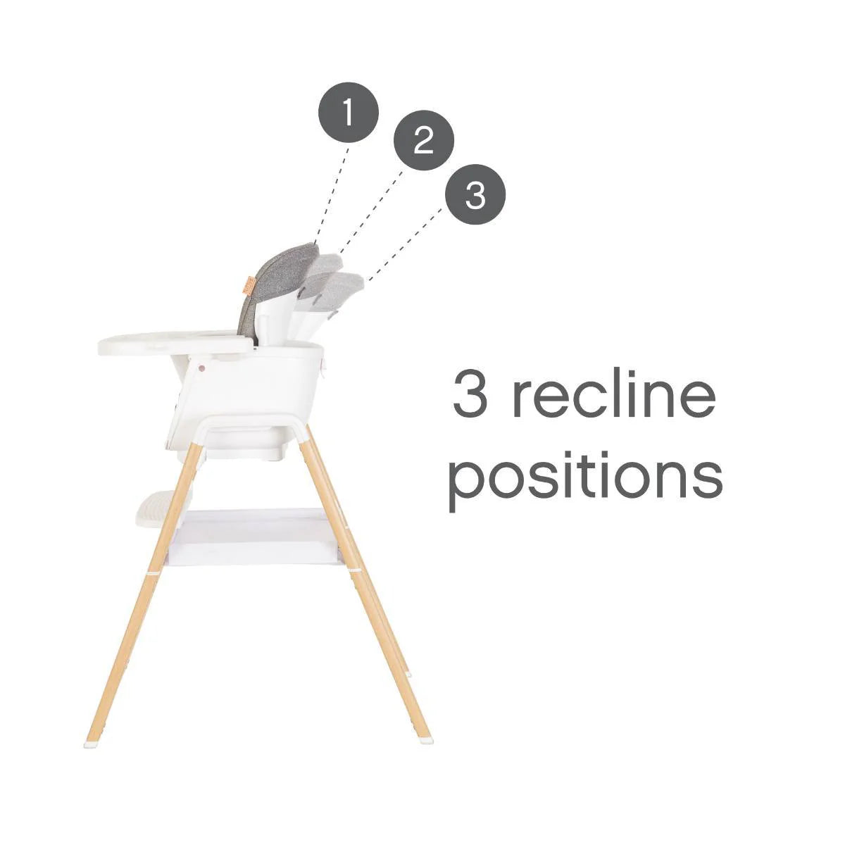 Sistem Ushqimi dhe Rocker Nova 11-në-1 - White/Oak | Nga Lindja deri në 12 Vjeç