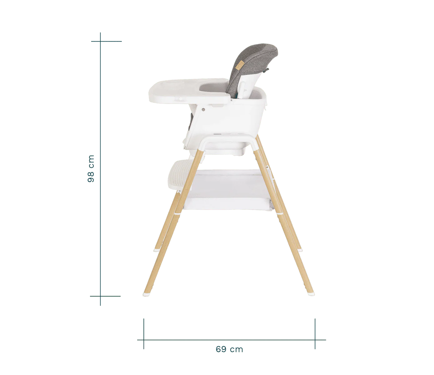 Sistem Ushqimi dhe Rocker Nova 11-në-1 - White/Oak | Nga Lindja deri në 12 Vjeç