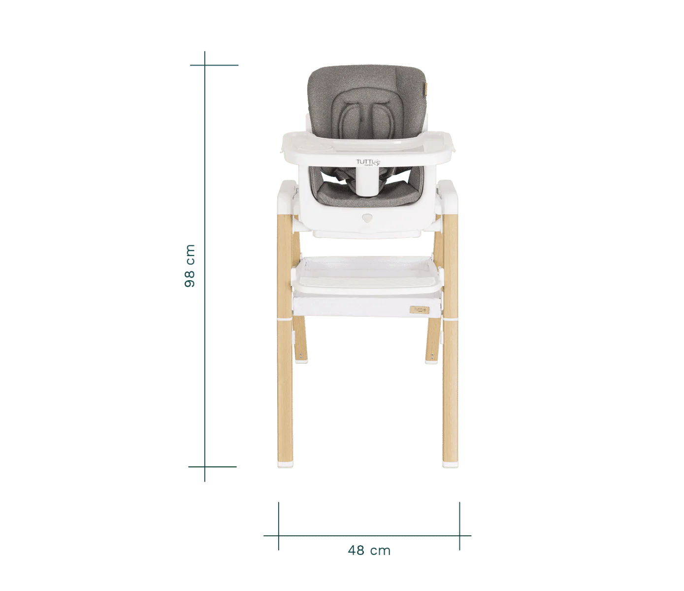 Sistem Ushqimi dhe Rocker Nova 11-në-1 - White/Oak | Nga Lindja deri në 12 Vjeç