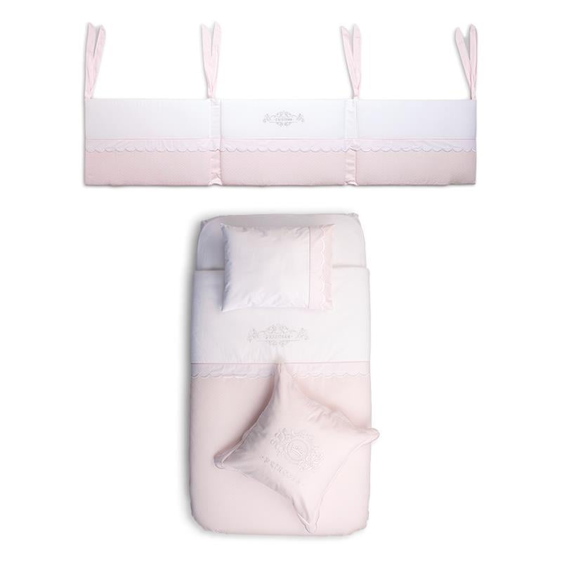 Set Premium Gjumi per Bebet 8-Pjese "Princess Pink" – Pambuk 100%