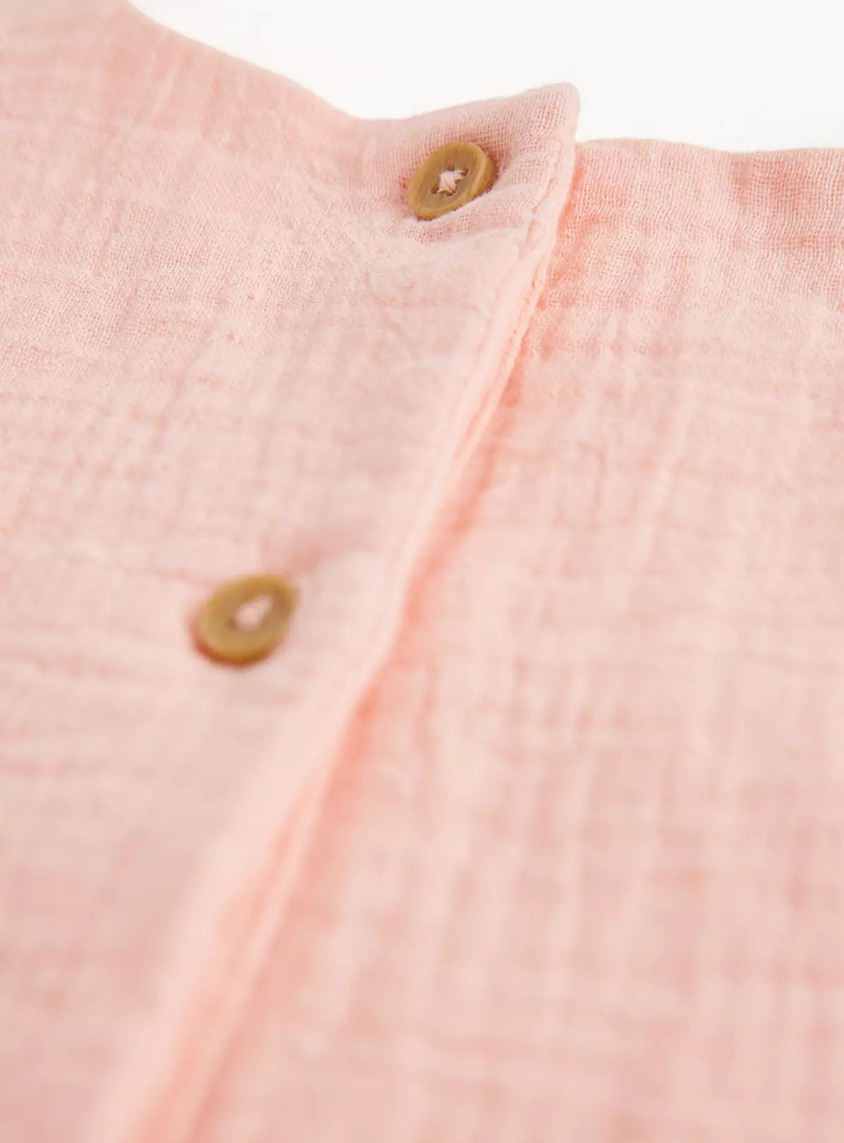 Fustan Pambuku me Rrudha dhe Detaje Broderie – Nuancë Pink