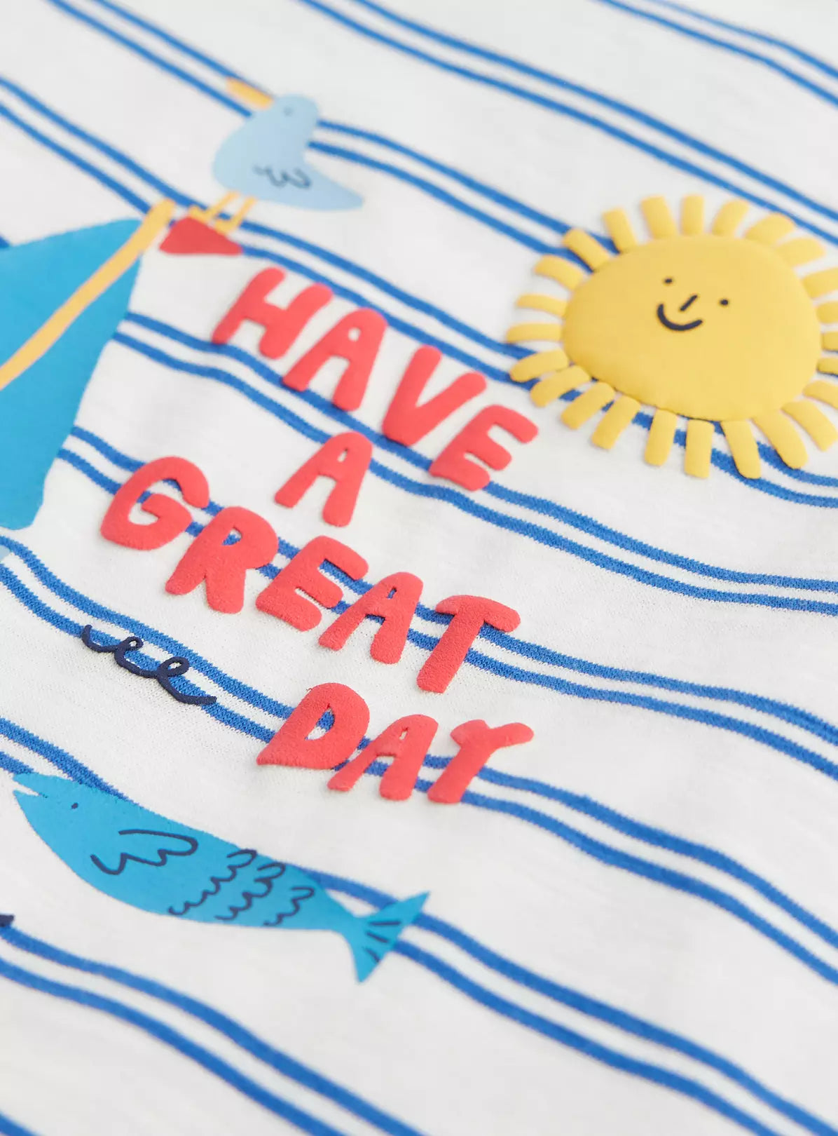 Romper Veror me Vija dhe Grafik Detar "Great Day"