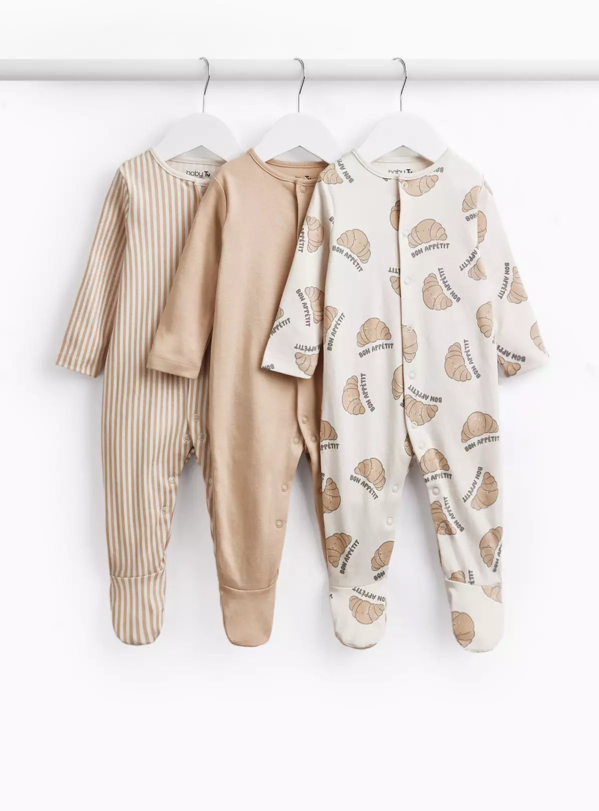 Set me 3 Tutina - Print "Croissant" dhe Vija