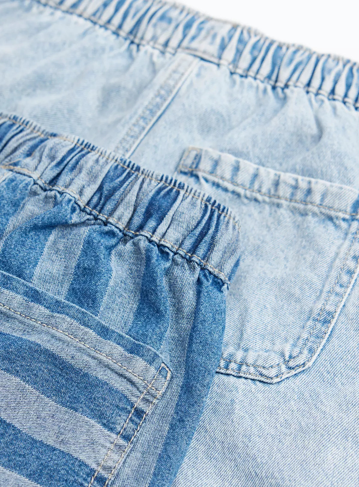 Set me 2 Pantallona Xhins Bleached & Stripe Print