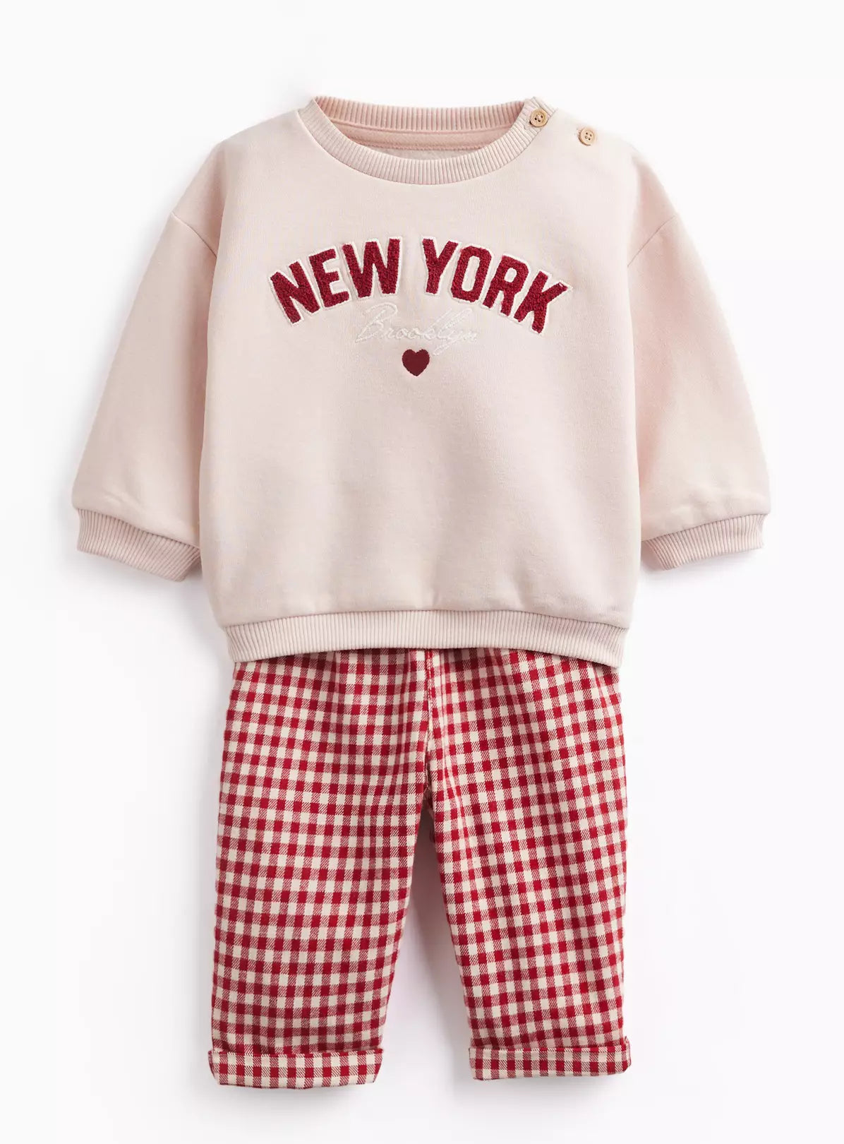 Kostum Me Bluze & Pantallona "Pink New York Graphic"