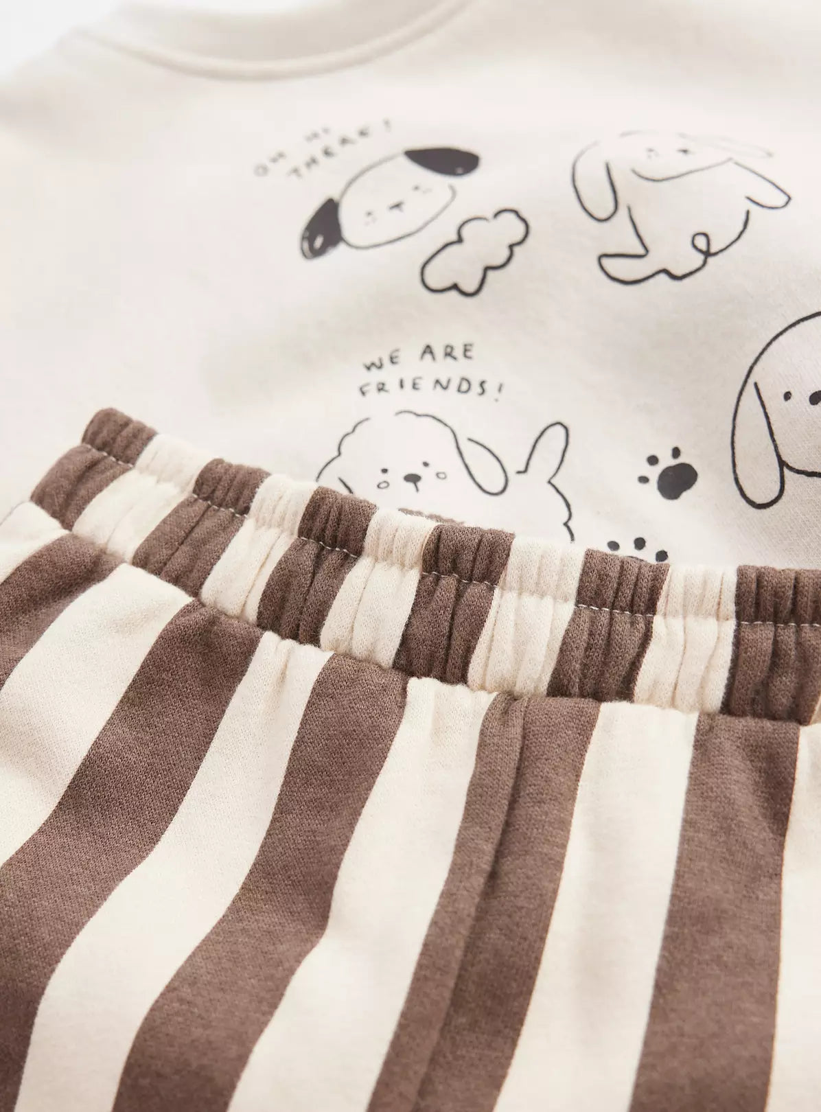 Set Me Bluze & Pantallona "Cream Bear Print"