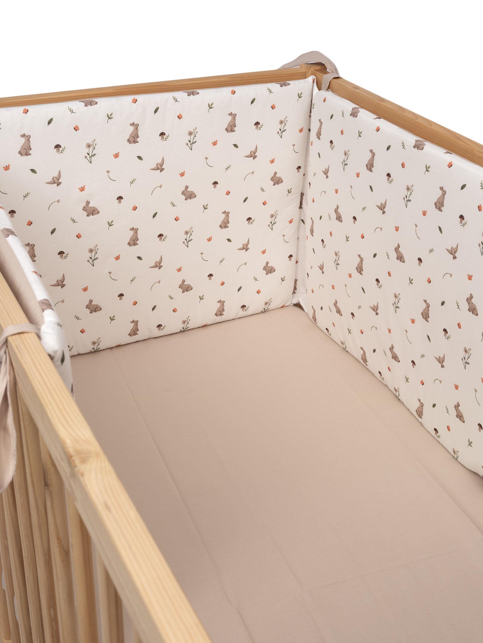 Mbrojtese Krevati per Bebe (40x190cm) – Grass Beige
