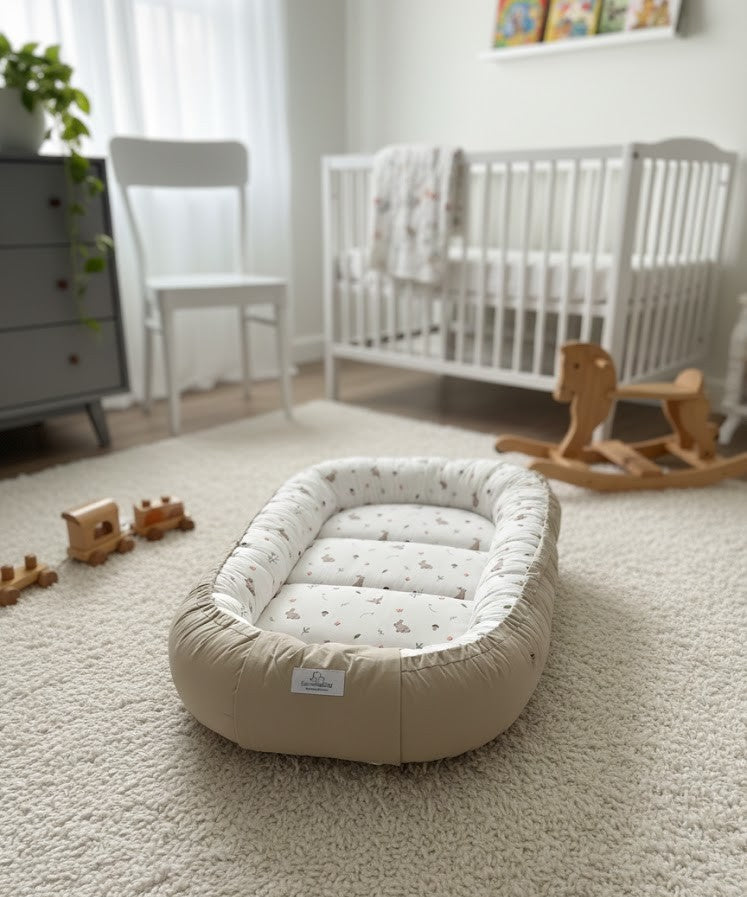 Baby Nest Per Bebe - Grass Beige (100% Pambuk) – 60x75 cm