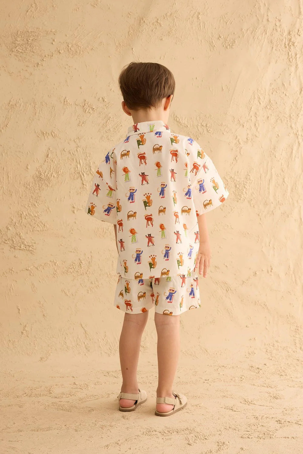 Set Kemishe dhe Pantallona "Zigzag Zoo" – Ngjyre Ekru